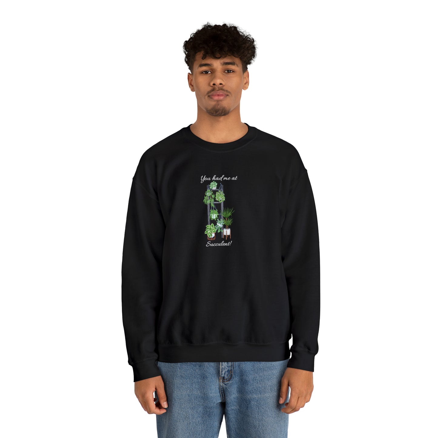 Unisex Garden Themed Succulent Sweatshirt