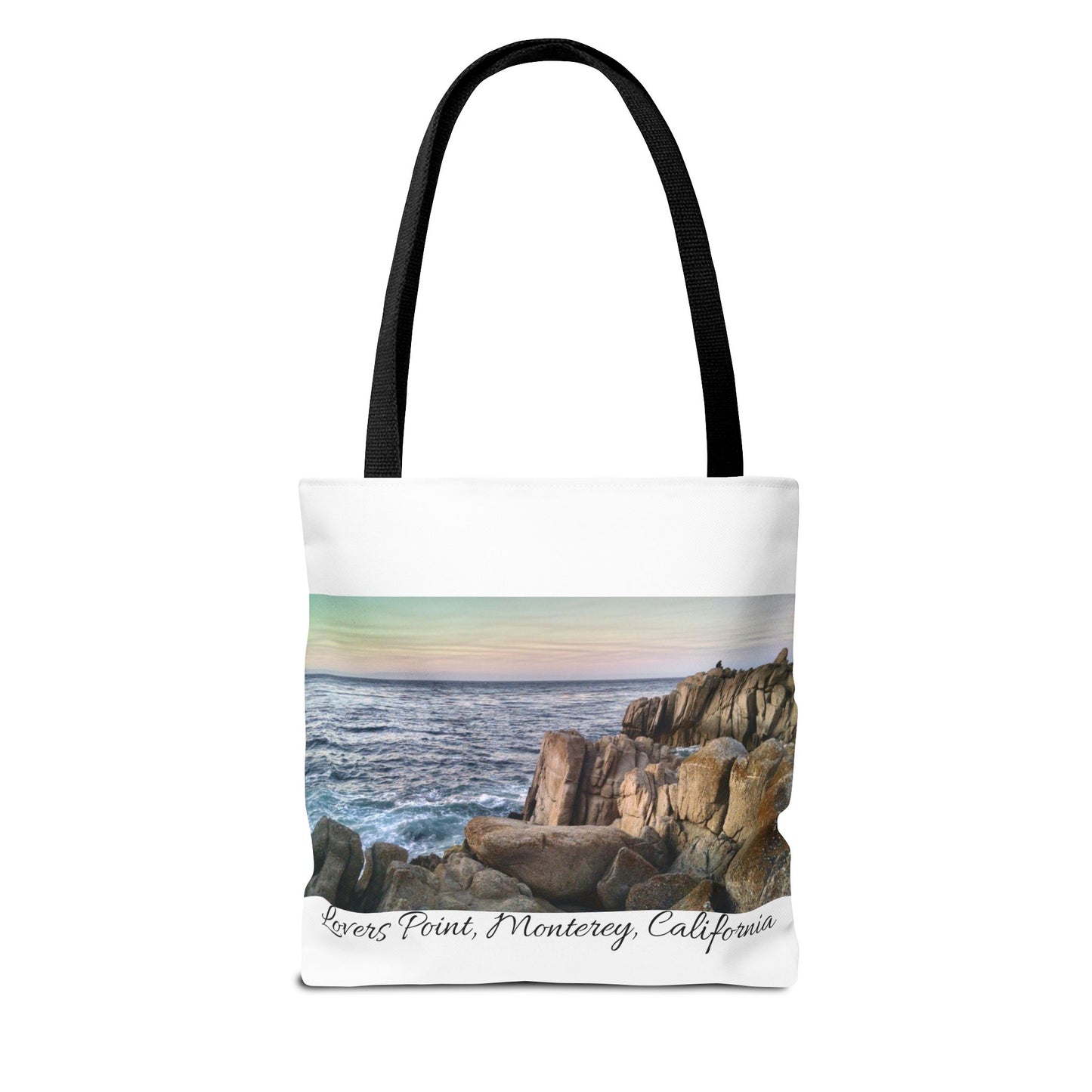 Unisex Travel Tote Bag Monterey California Scenic View Lovers Point Bay Area Keepsake Tote Bag Ocean View Nature Inspired Travel Gift Idea