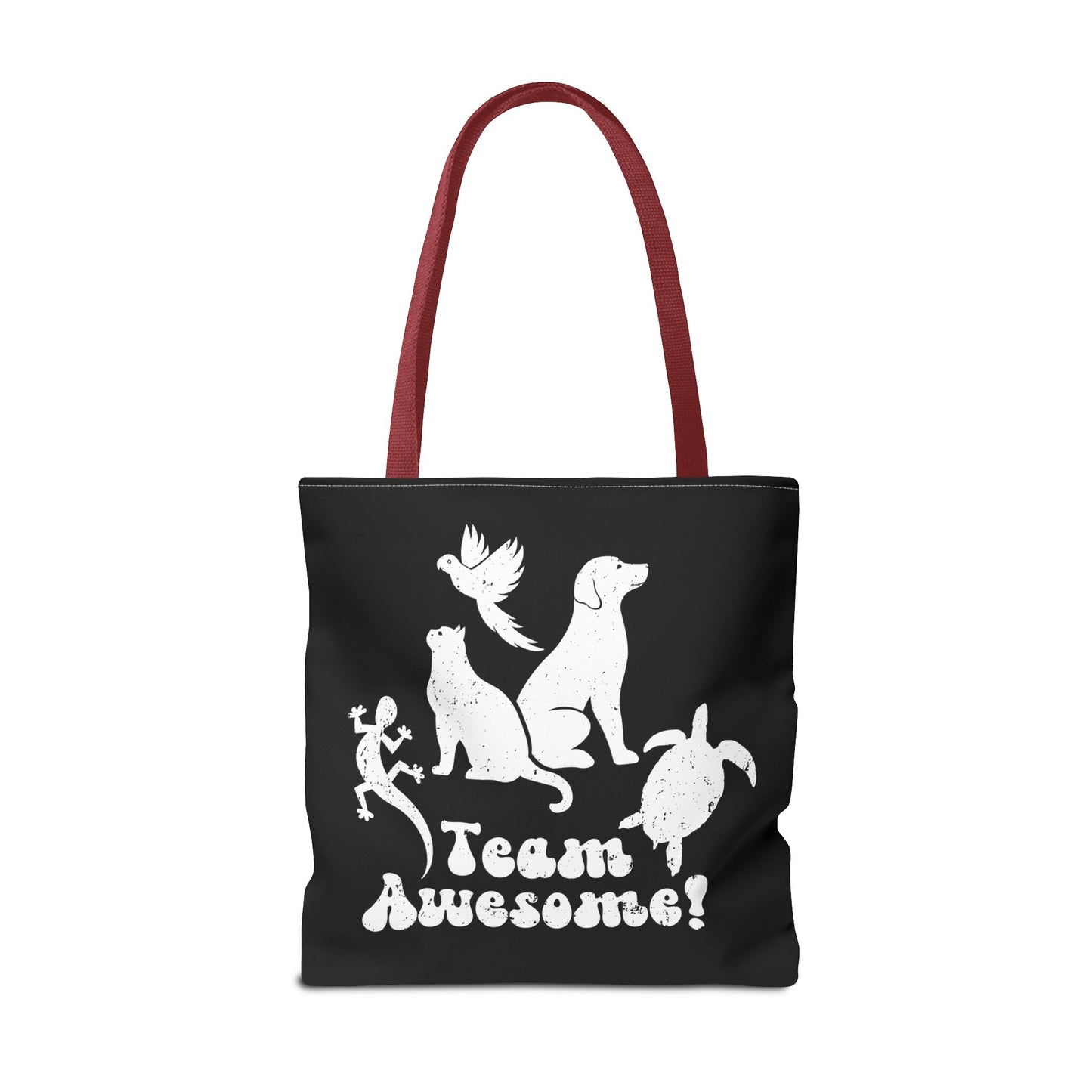Unisex Animal Lover Lizard Cat Bird Dog Turtle Team Awesome Tote Bag