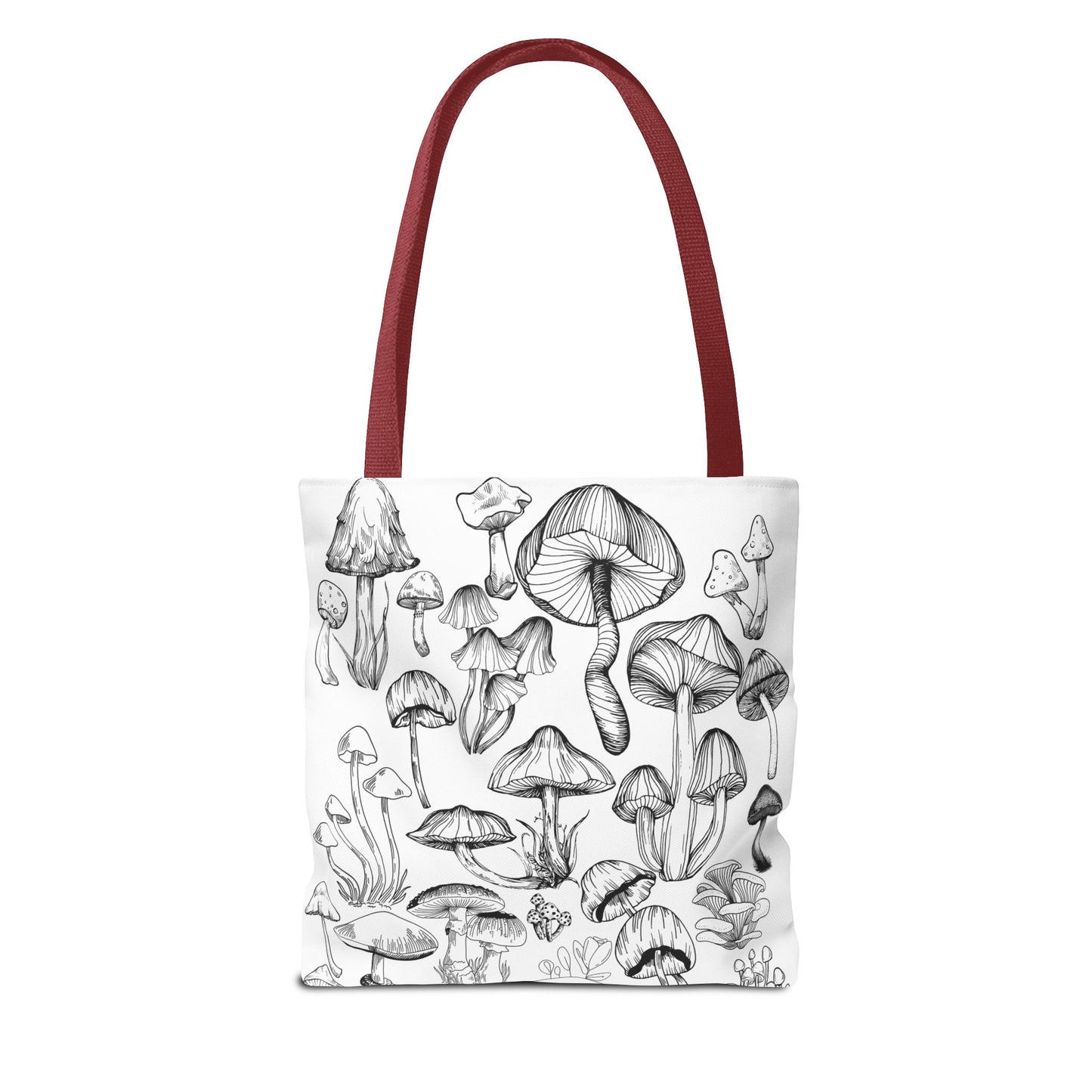 Unisex Mushroom Lover Fungi Print Toadstool Mycology Tote Bag