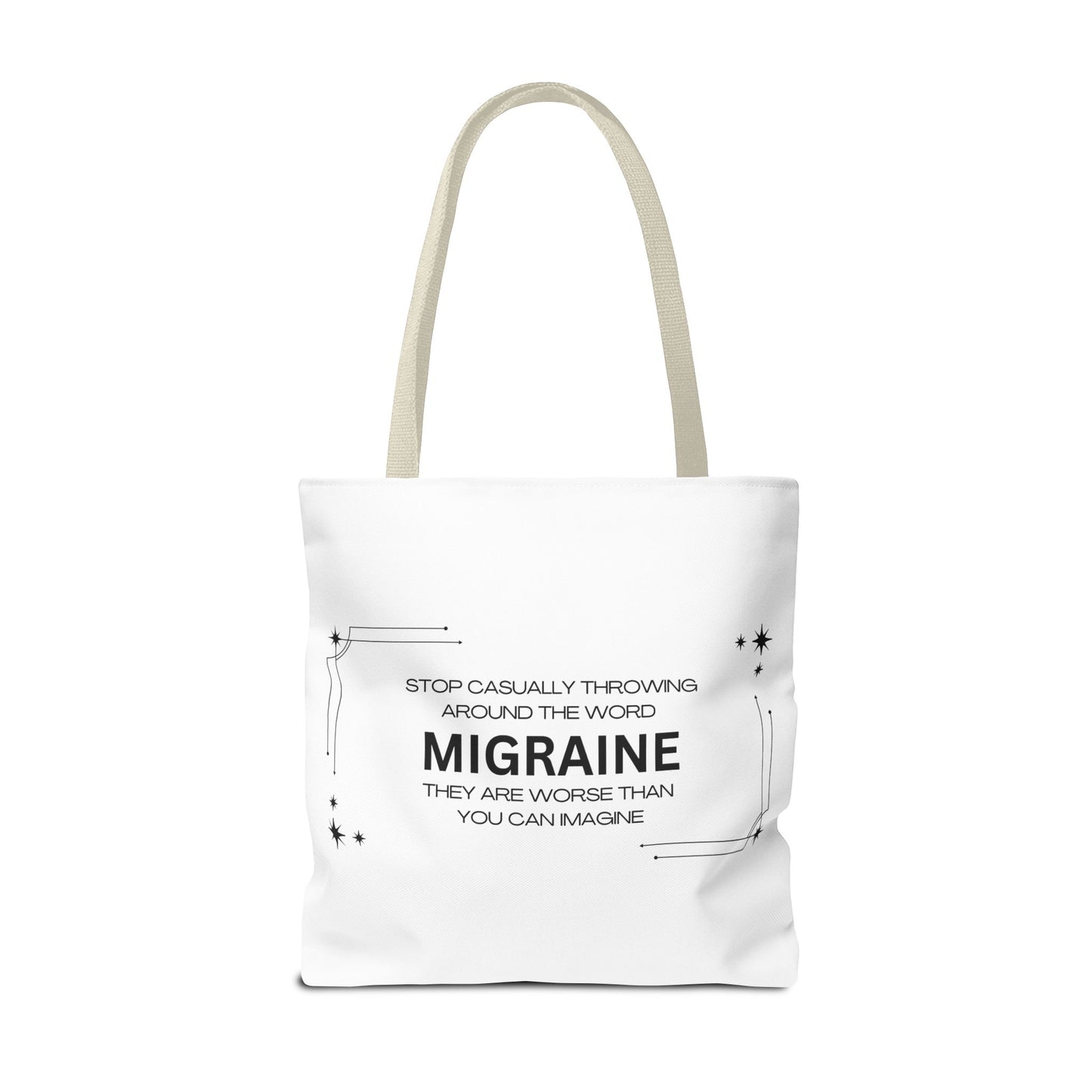 Unisex Migraine Day Invisible Illness Warrior Tote Bag