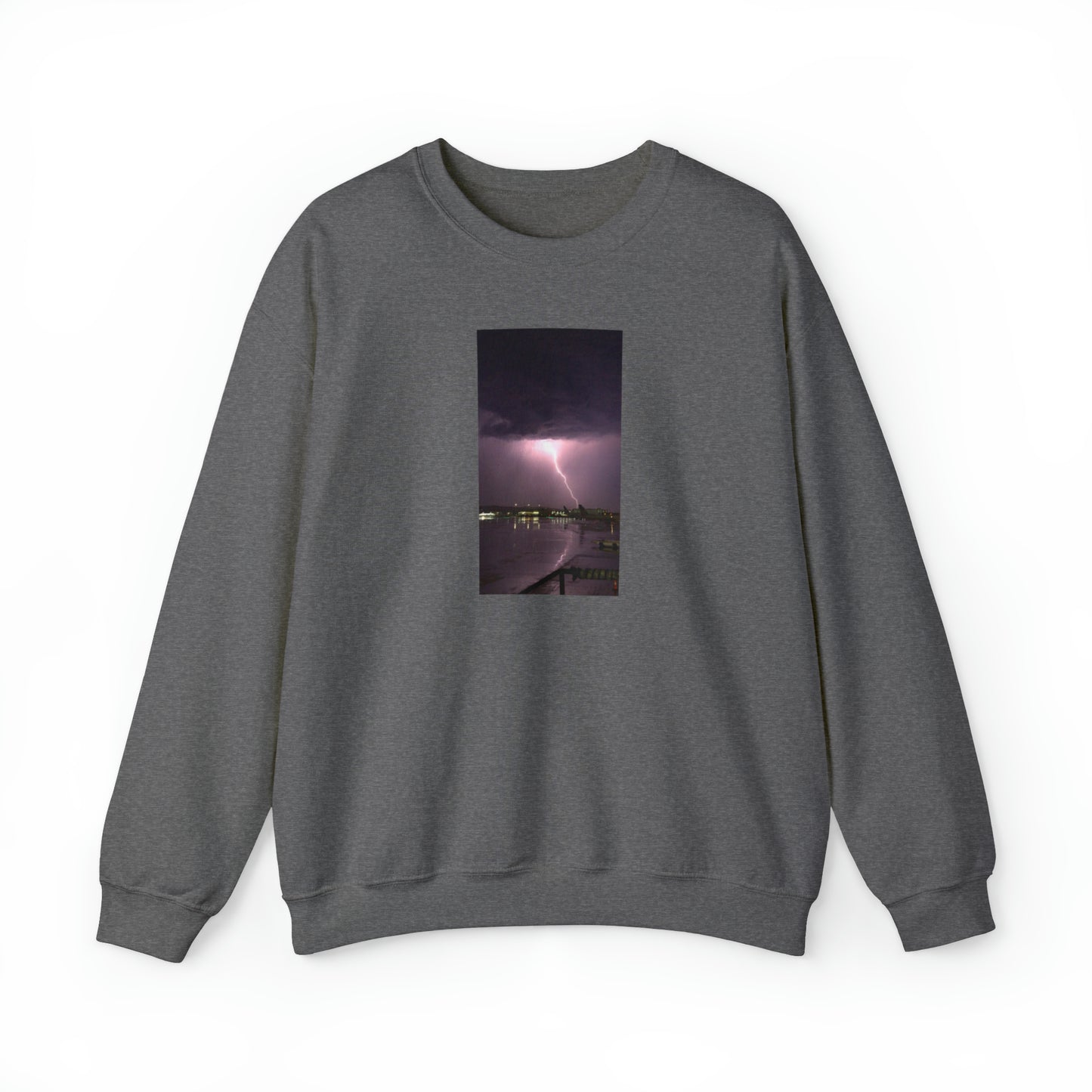 Unisex Lightning Bolt Printed Sweatshirt Caught Out in The Rain