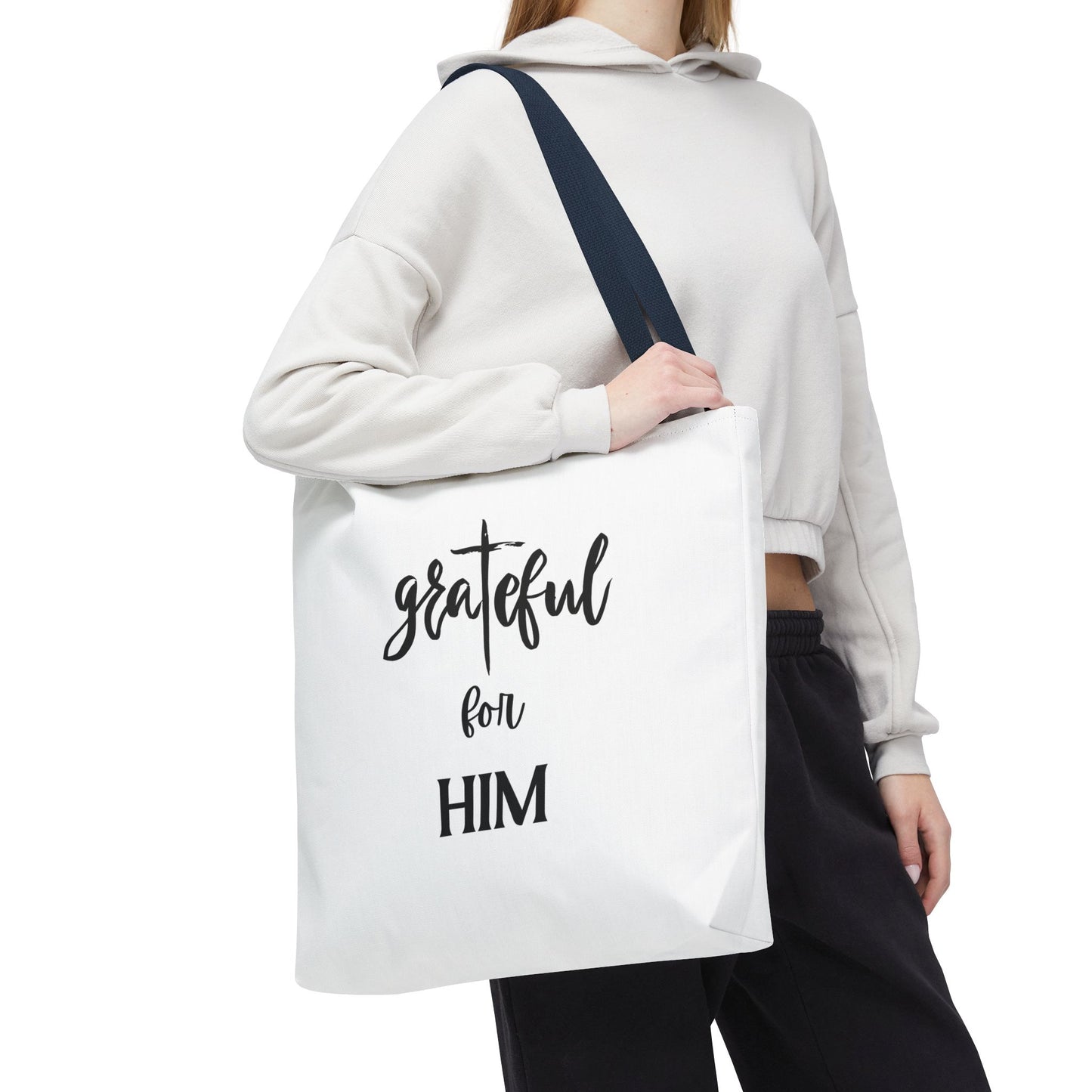 Unisex GraTeful For Him Faith Bible Study Reusable Lunch Bag Everyday Carry Tote Bag