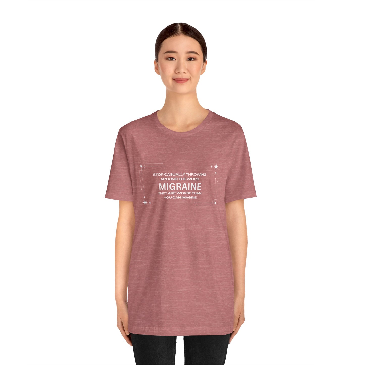 Unisex Migraine Day Invisible Illness Casual Migraine Warrior T-Shirt