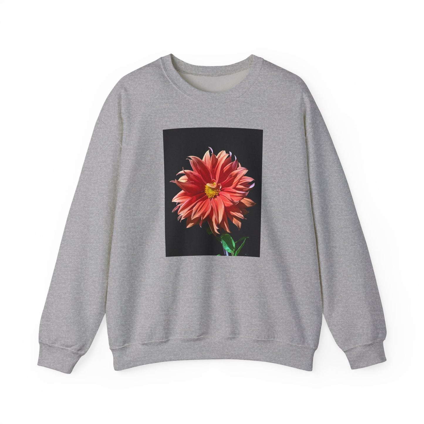 Unisex Heavy Blend™ Crewneck Dahlia Flower Sweatshirt