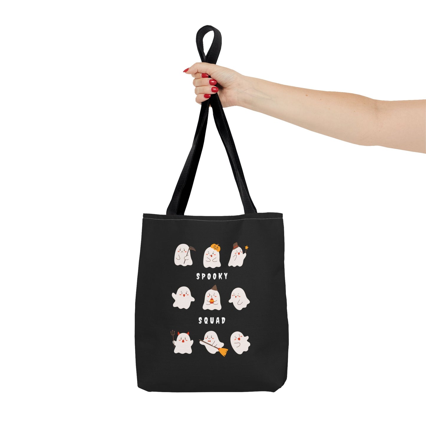 Cute Ghost Halloween Spooky Season Tote Trick or Treating Candy Bag Reusable Halloween Themed Lunch Tote