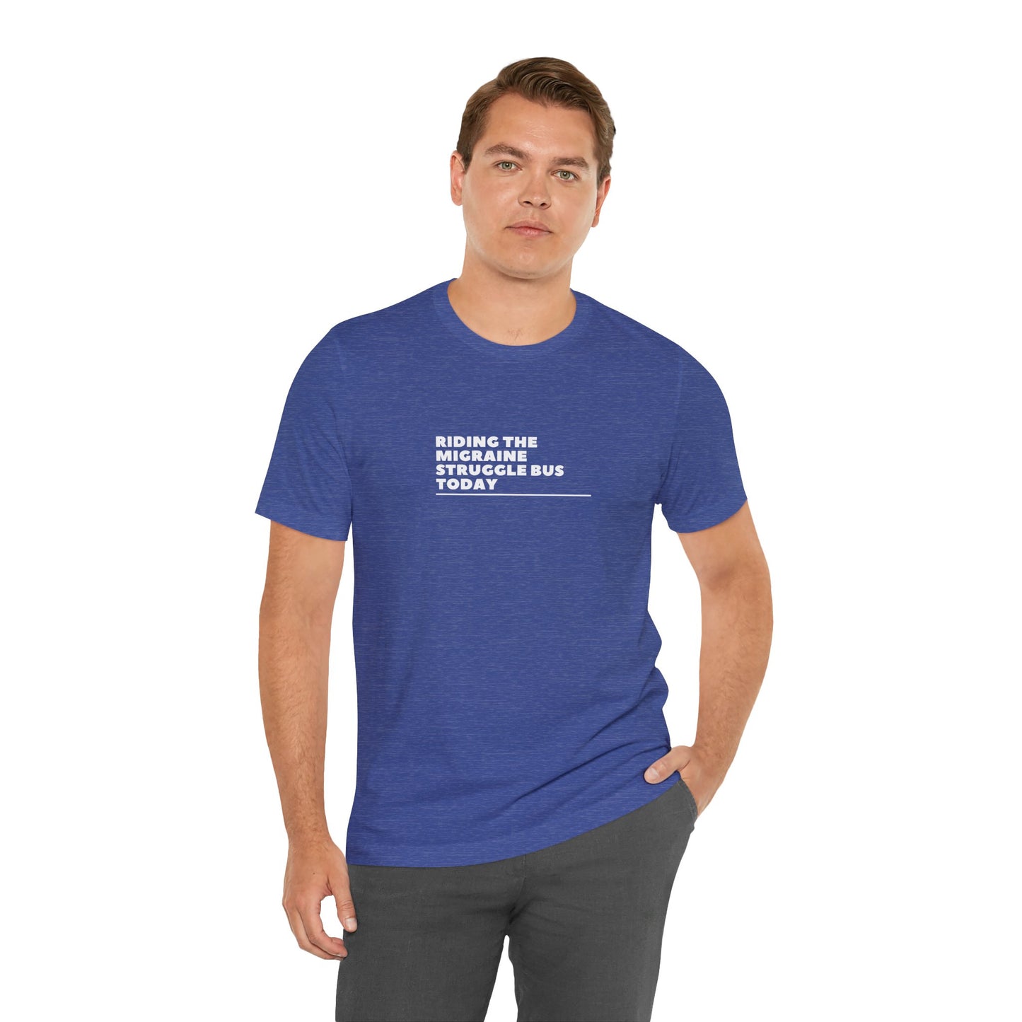 Unisex Migraine Day Invisible Illness Riding The Struggle Bus Tshirt