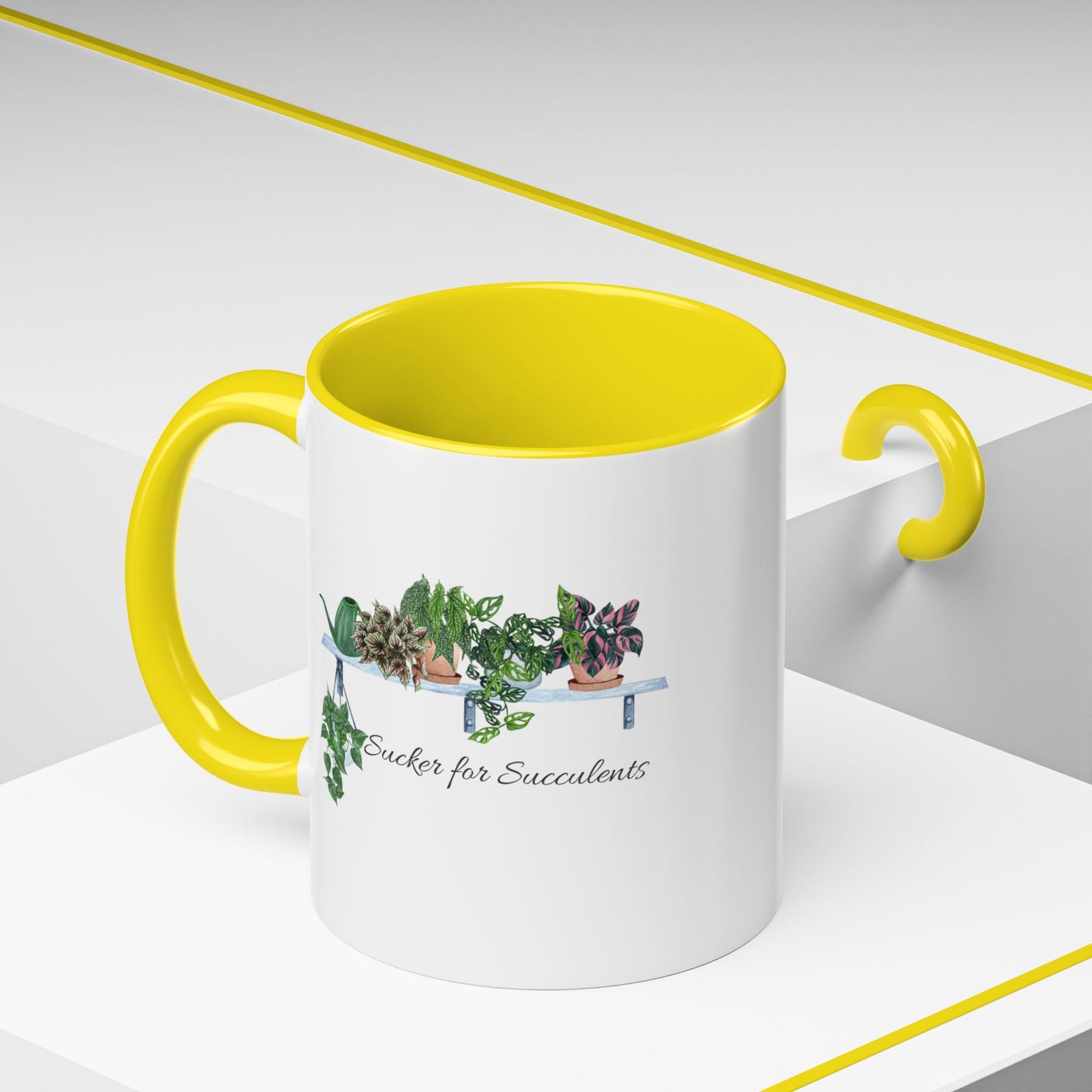 11oz/15oz Garden Themed Coffee Mug Sucker for Succulents
