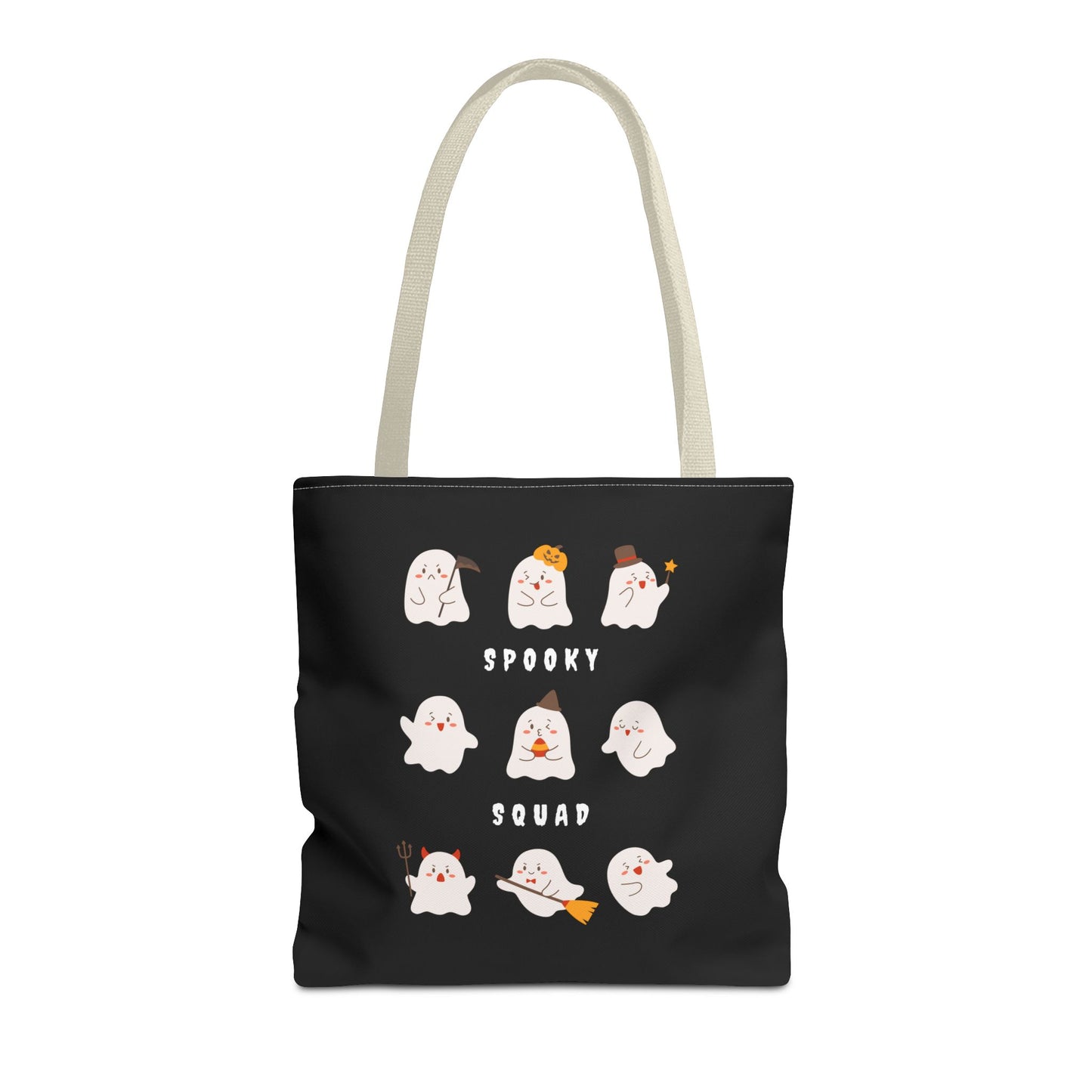 Cute Ghost Halloween Spooky Season Tote Trick or Treating Candy Bag Reusable Halloween Themed Lunch Tote