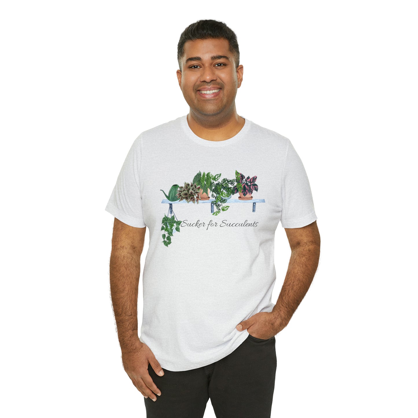 Unisex Gardening Themed T-Shirt Sucker for Succulents