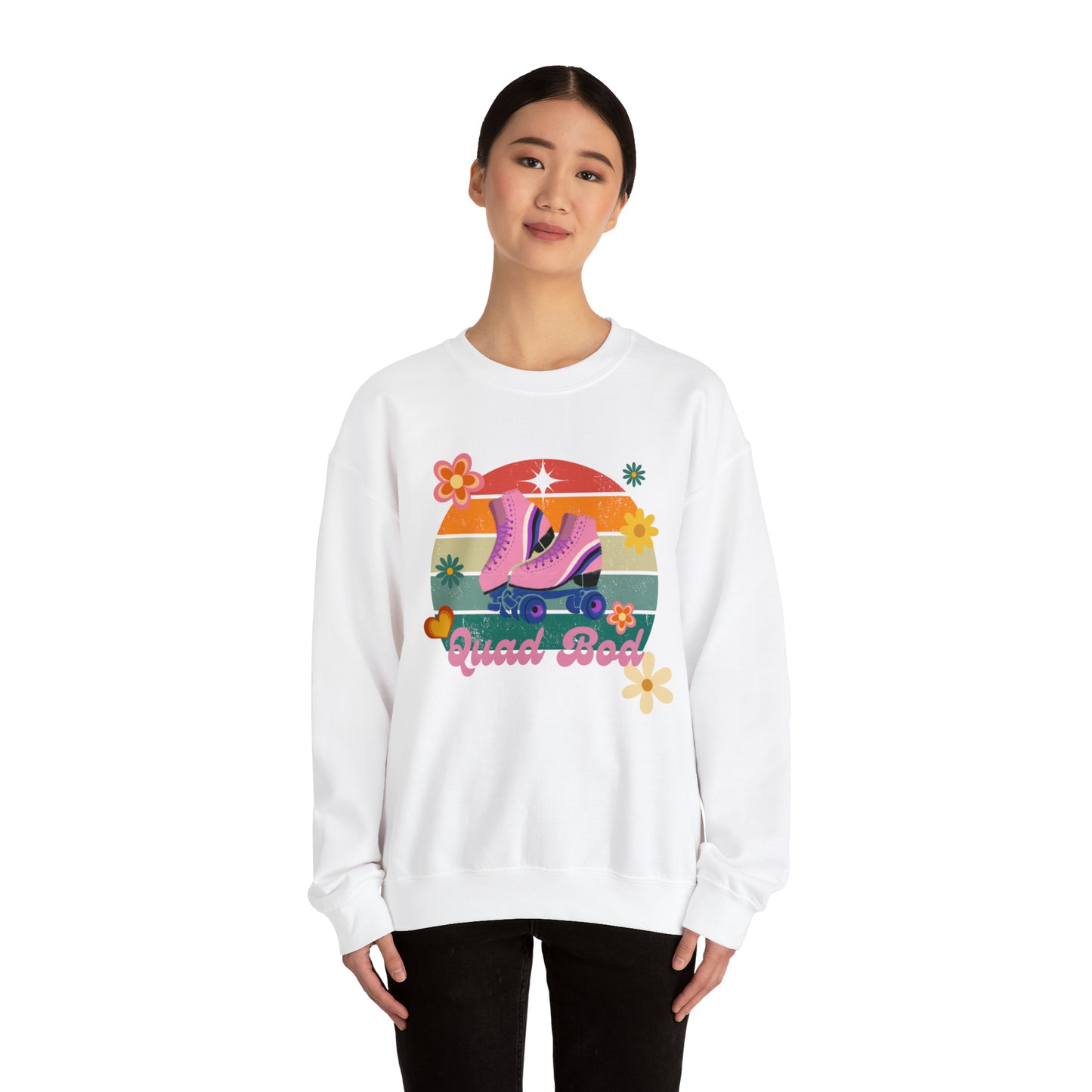 Unisex Quad Bod Retro Vibes Rollerskater Sweatshirt