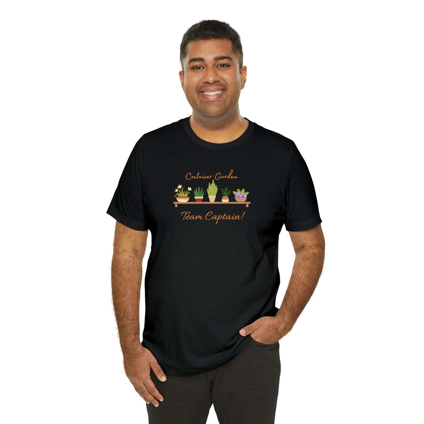 Unisex Garden Themed Container Garden Team Captain Gardening T-Shirt