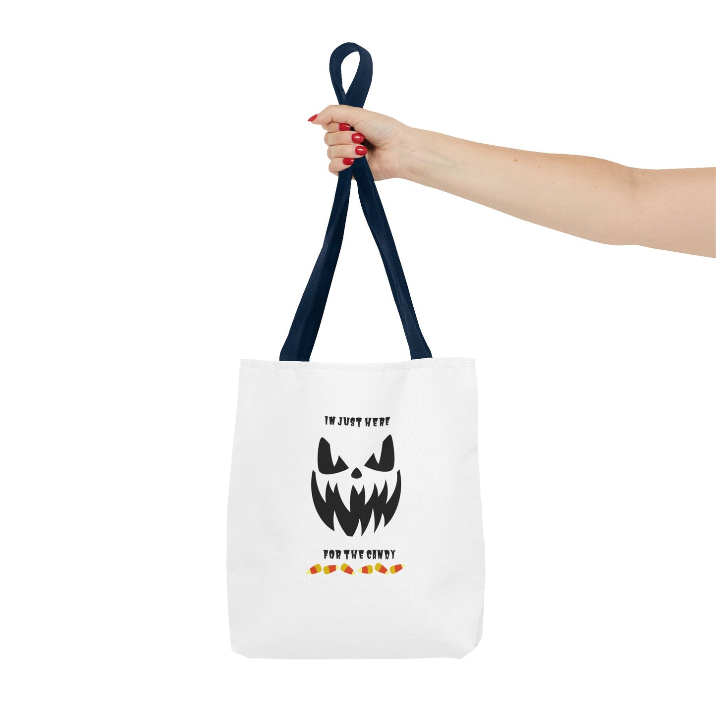 Halloween Candy Corn Scary Face Tote Spooky Season Trick or Treating Candy Bag Reusable Lunch Tote