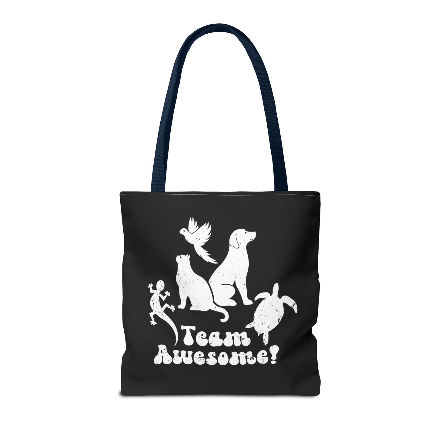 Unisex Animal Lover Lizard Cat Bird Dog Turtle Team Awesome Tote Bag