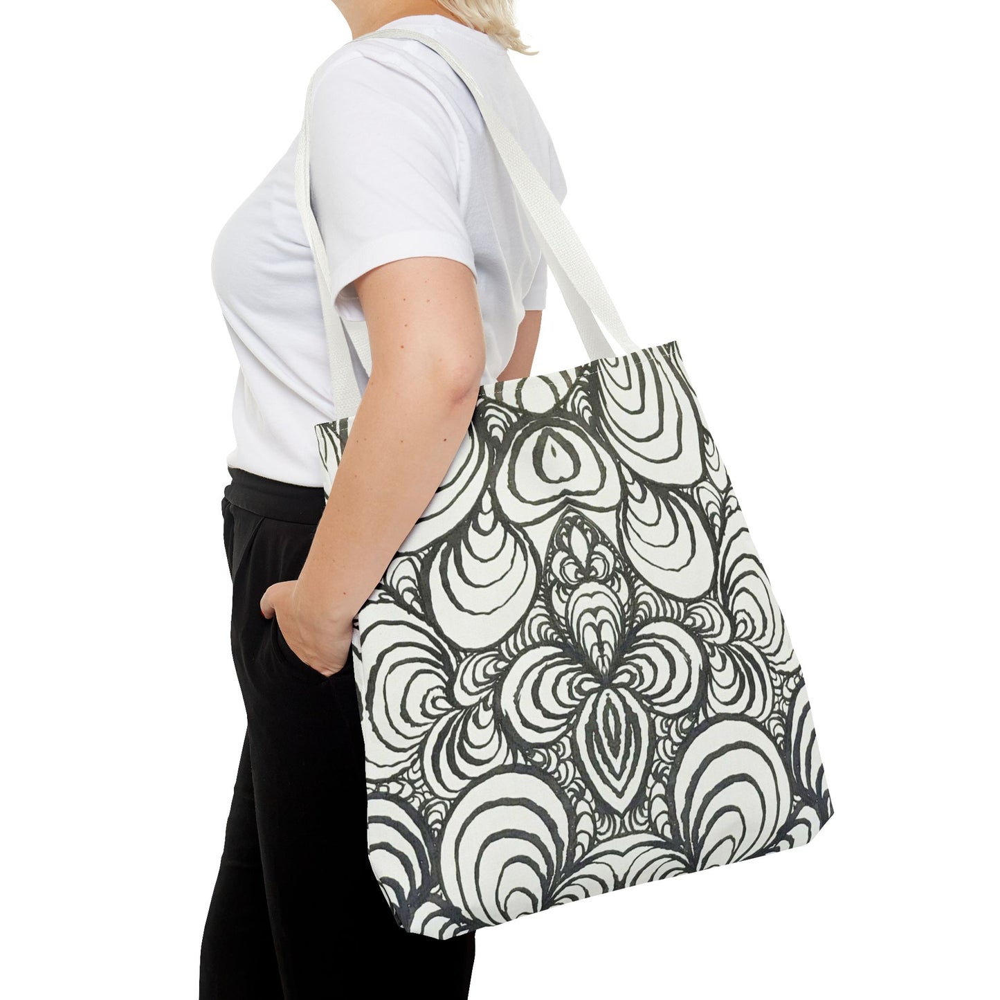 Unisex Original Line Art - All Over Print Tote Bag - Puzzle Panels 1