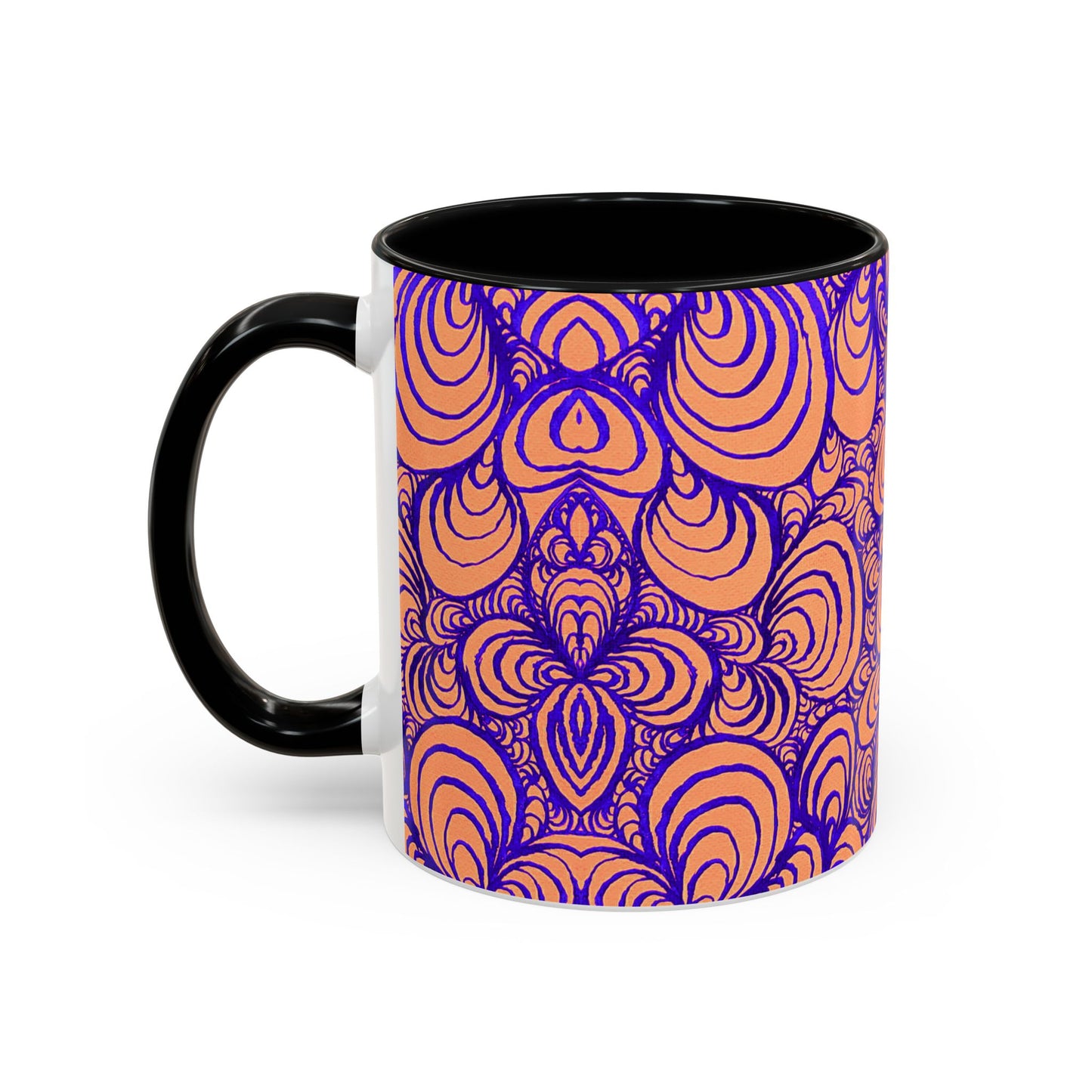 11oz Original Line Art Coffee Mug - Puzzle Panels 1 Color Pop