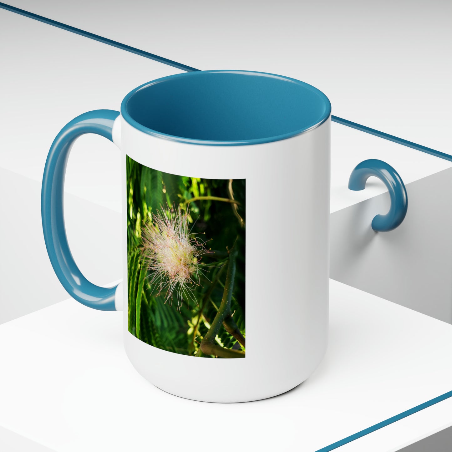 15oz. Garden Themed Coffee Mug, Coffee Club Mug with Silk Blossom