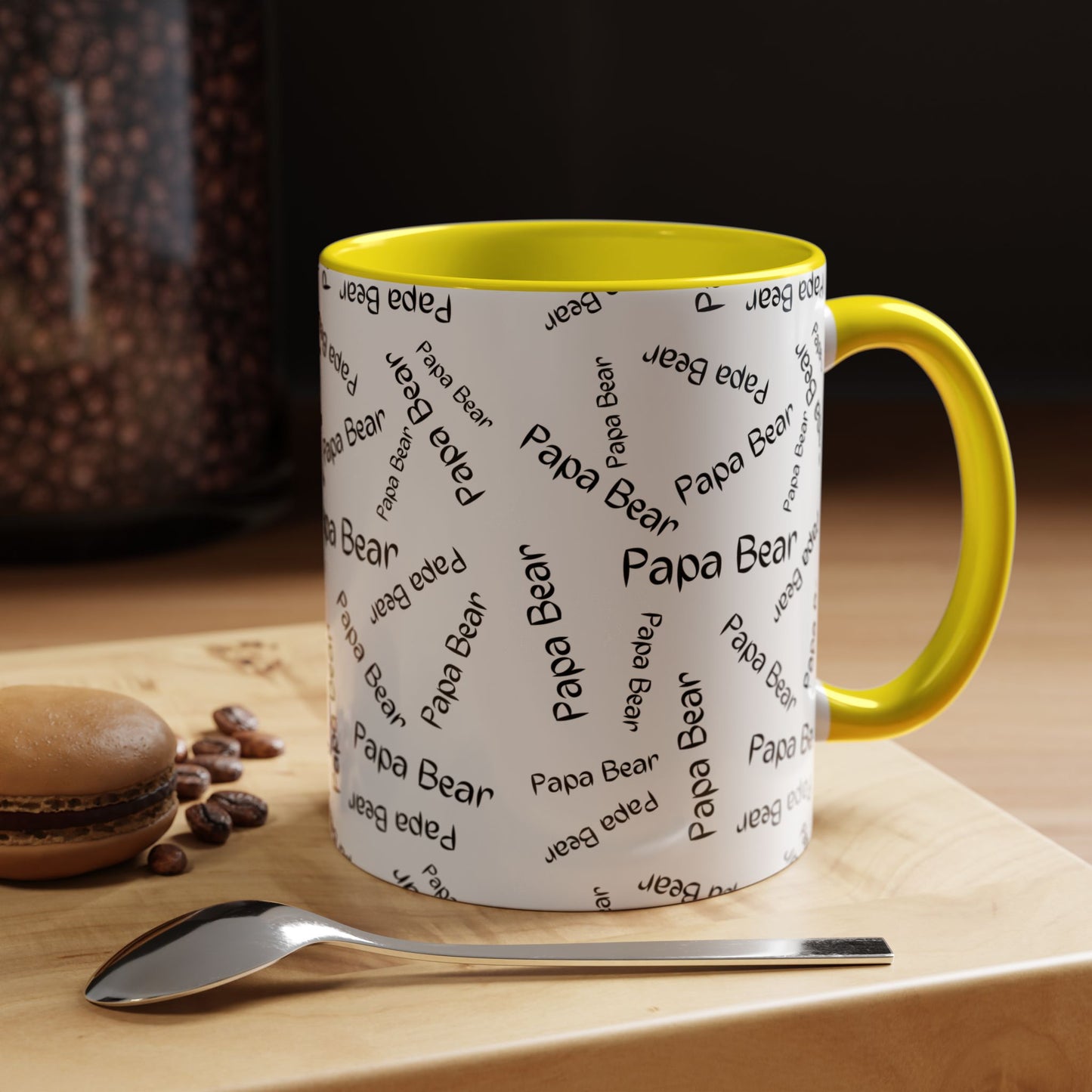 11oz/15oz Papa Bear Word Scramble Coffee Mug