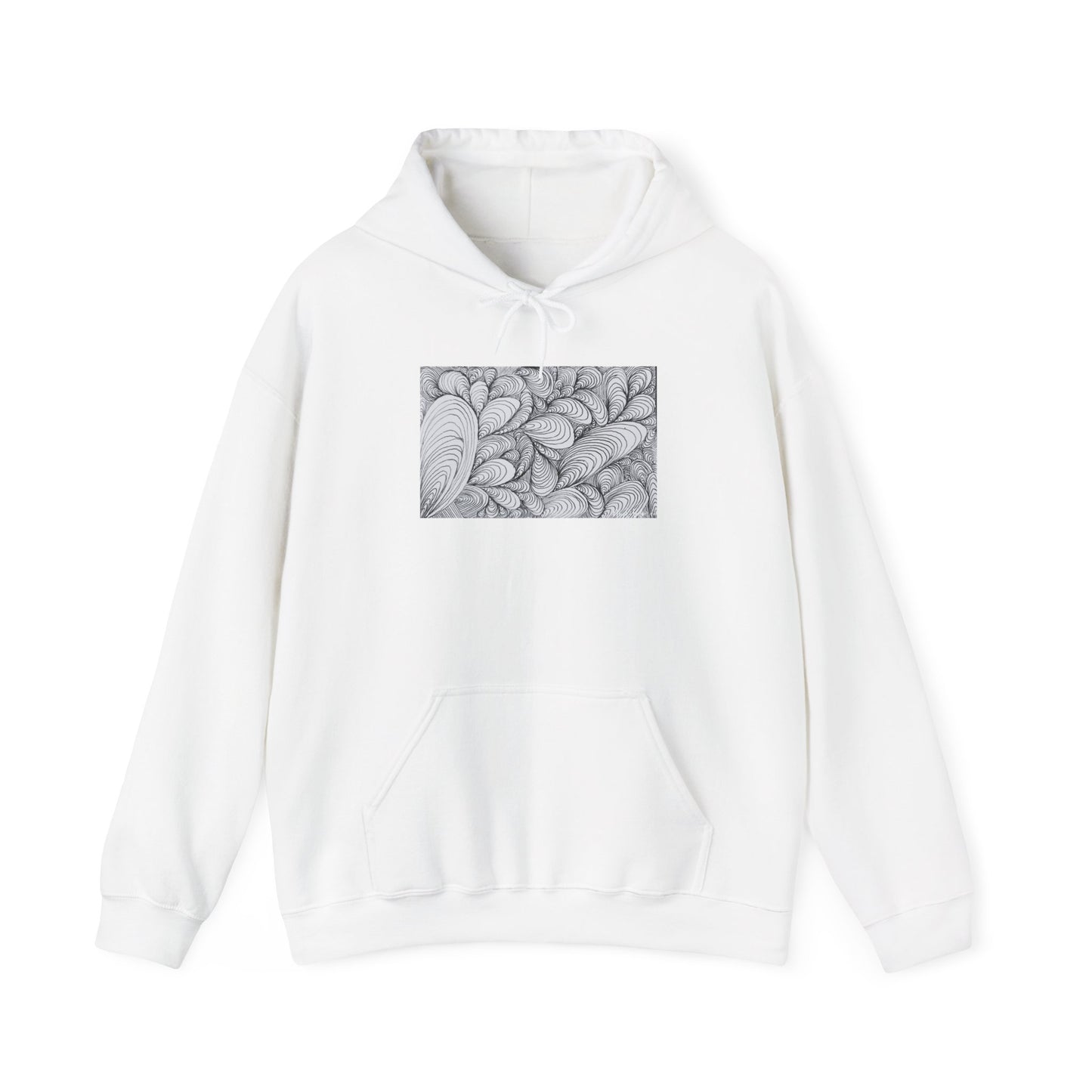 Unisex Heavy Blend™ Original Rough Artwork Midsize Print Hooded Sweatshirt