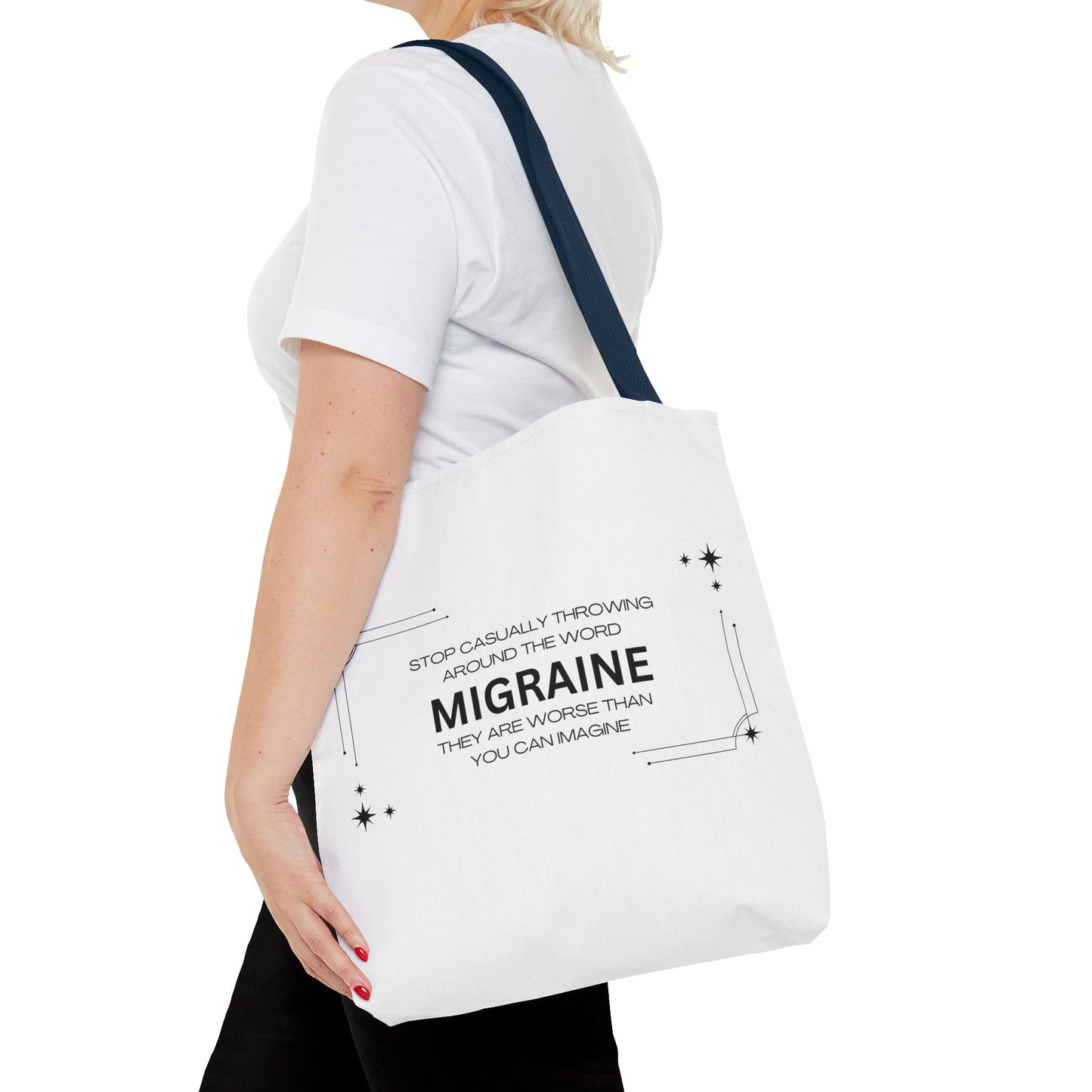 Unisex Migraine Day Invisible Illness Warrior Tote Bag