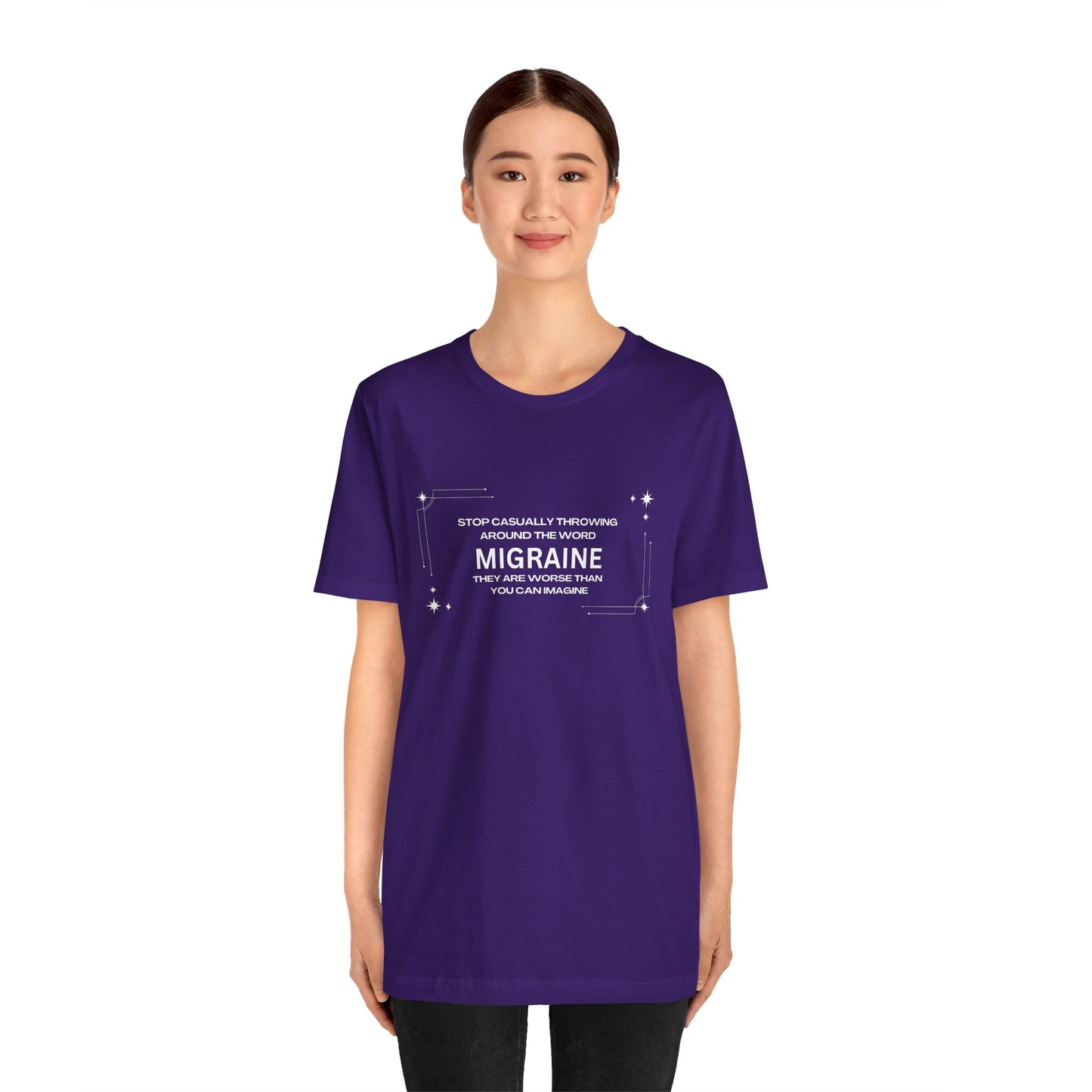 Unisex Migraine Day Invisible Illness Casual Migraine Warrior T-Shirt