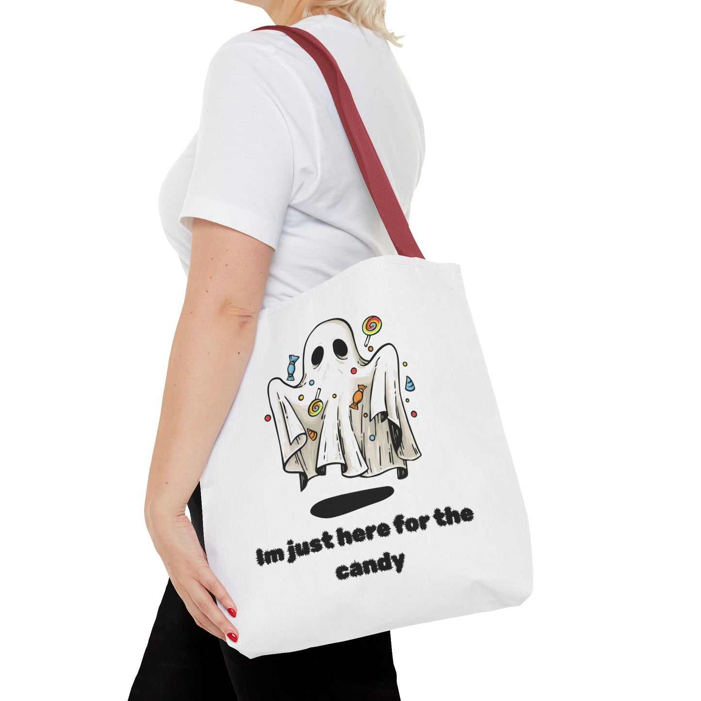 Cute Ghost Halloween Lover Spooky Season Trick or Treating Candy Bag Fall Themed Reusable Lunch Bag