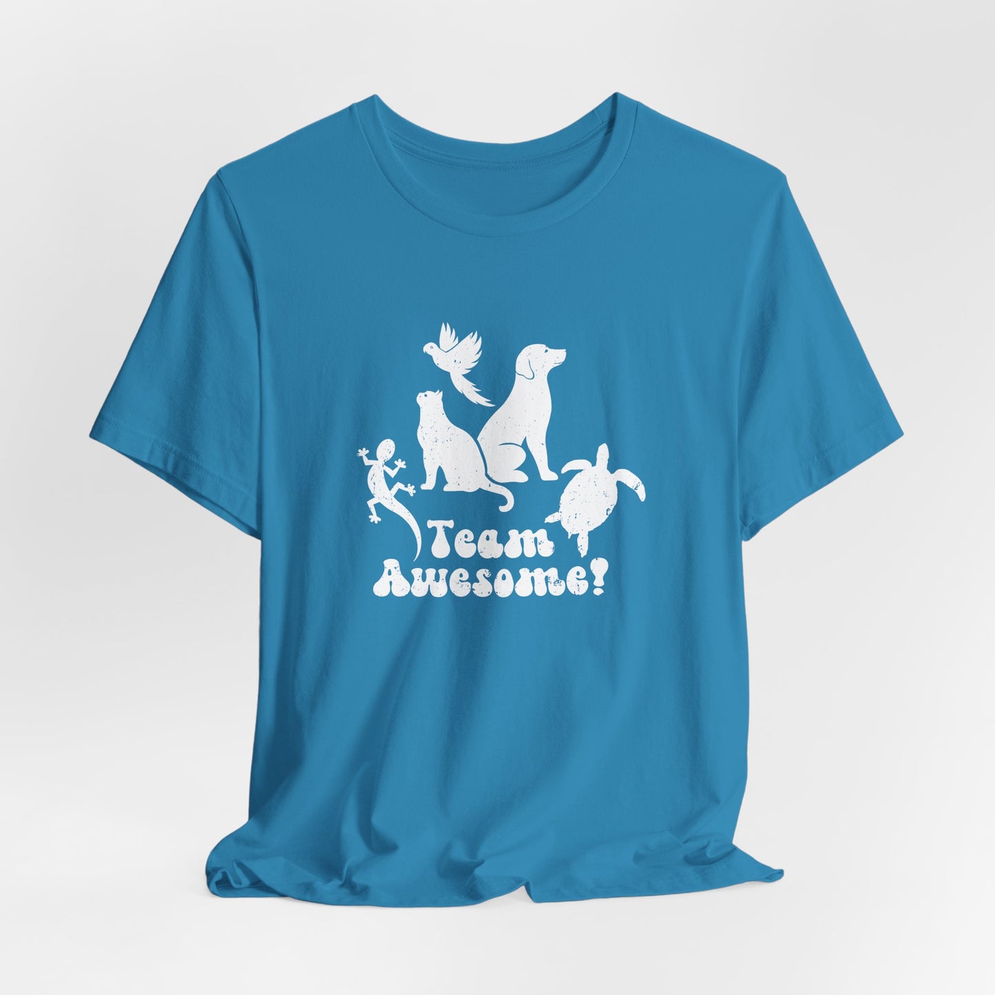 Unisex Animal Lover Lizard Cat Bird Dog Turtle Team Awesome T-Shirt
