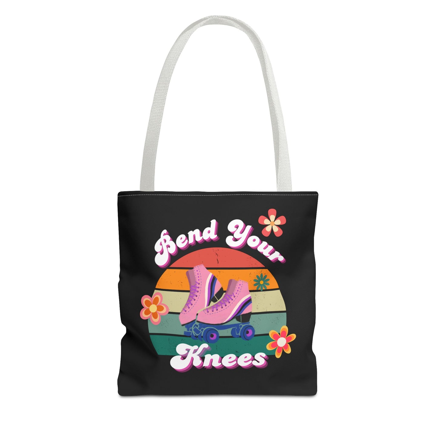 Unisex Retro Vibes Bend Your Knees Skate Day Tote Bag