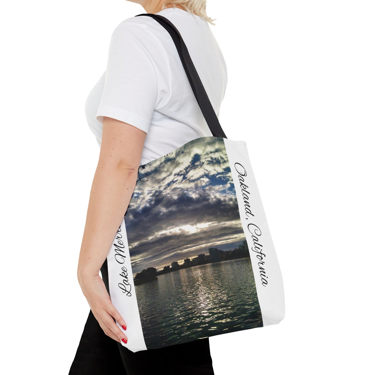 Unisex Travel Tote Lake Merritt Scenic View Oakland California Bay Area Keepsake Reusable Grocery Tote Yoga Bag Traveler Gift Scenic View