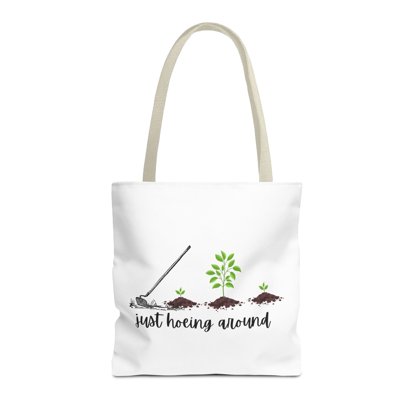 Unisex Just Hoeing Around Gardening Themed All Over Print Tote Bag