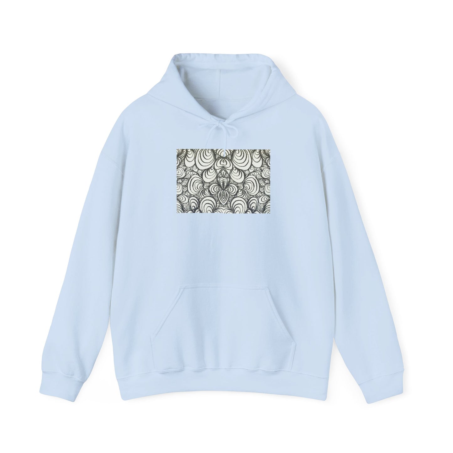 Unisex Heavy Blend™ Original Line Art Hooded Sweatshirt - Puzzle Panels 1