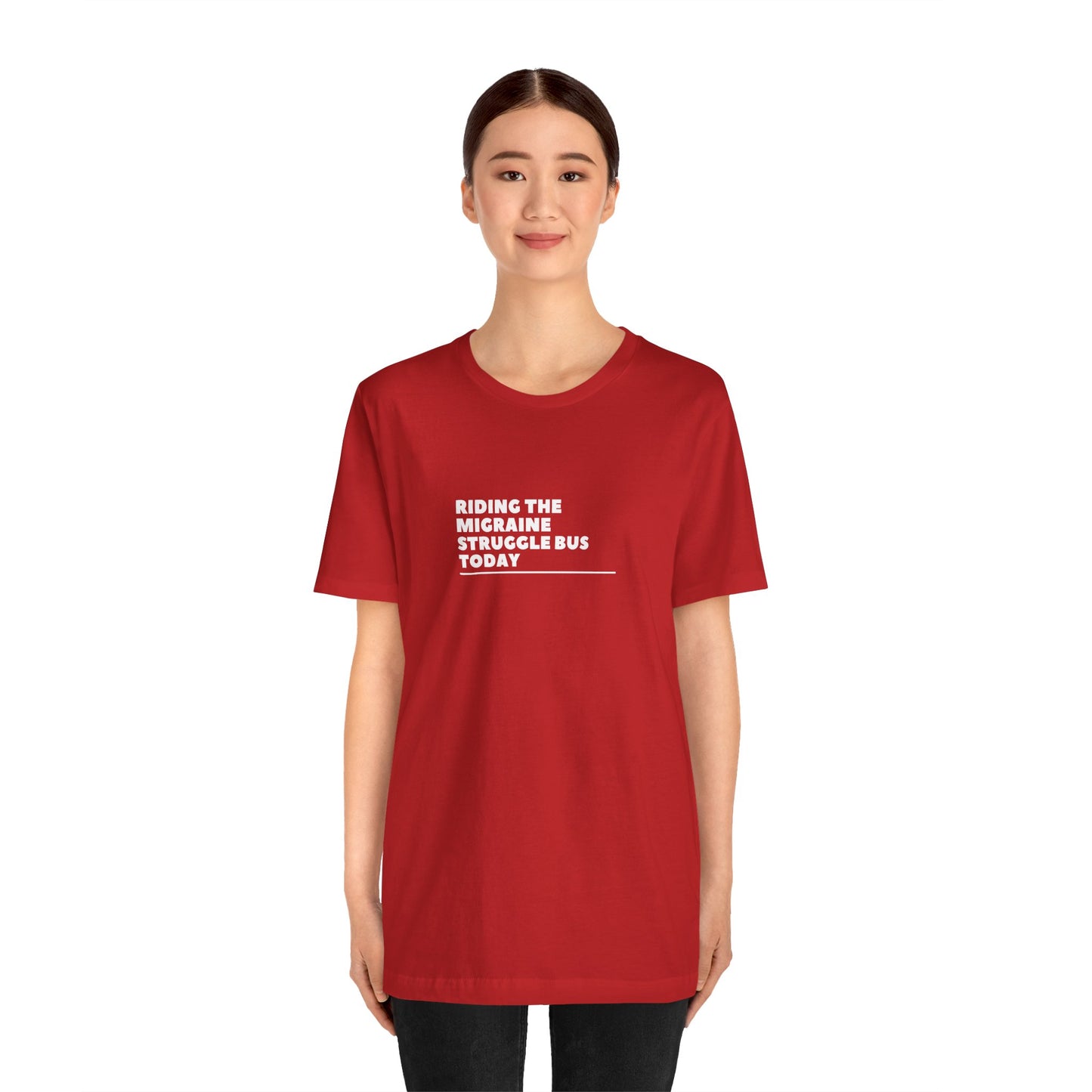 Unisex Migraine Day Invisible Illness Riding The Struggle Bus Tshirt