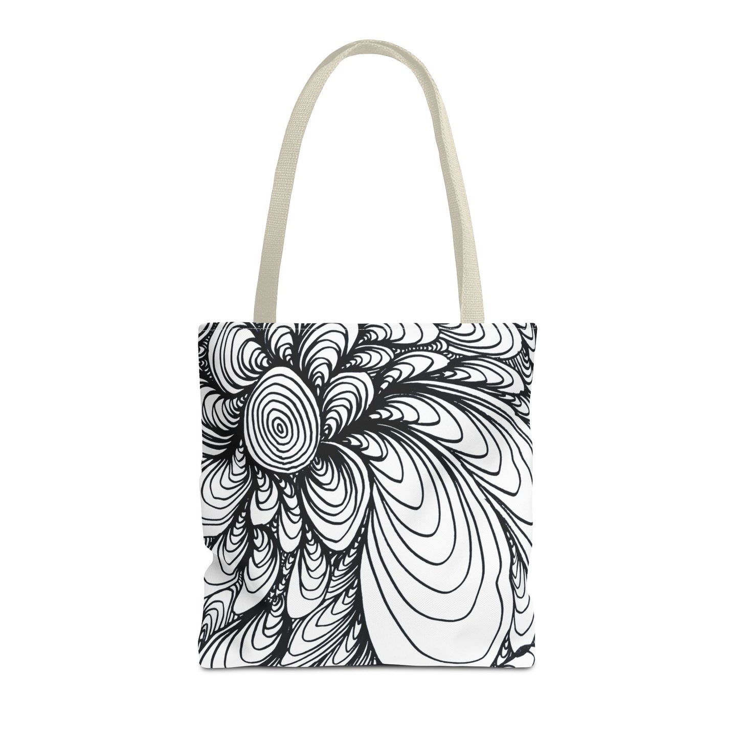 Unisex Original Doodle Art All Over Print Tote Bag - Apricots Noir