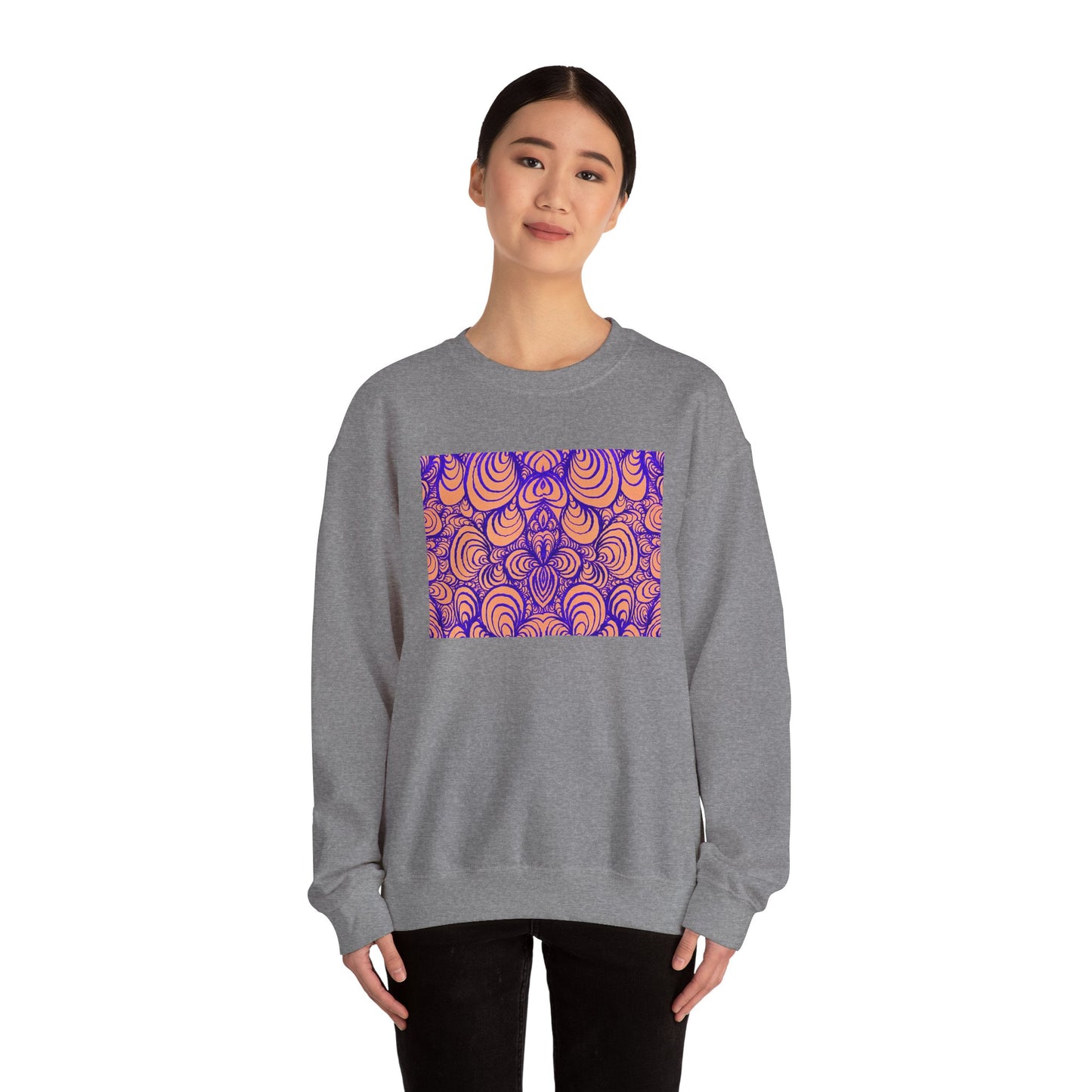 Unisex Original Line Art Sweatshirt - Puzzle Panels 1 Color Pop Run