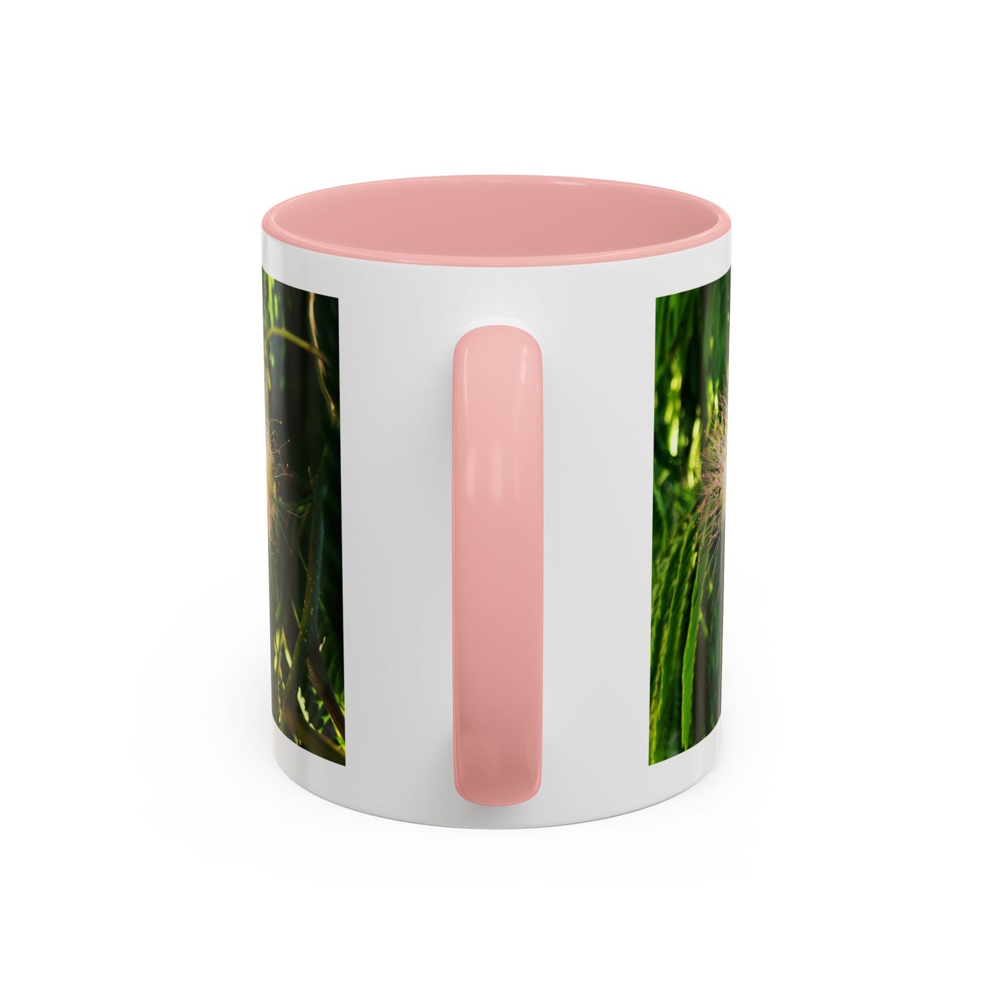 11oz Garden Themed Silk Blossom Plant Foliage Two Tone Coffee Mug