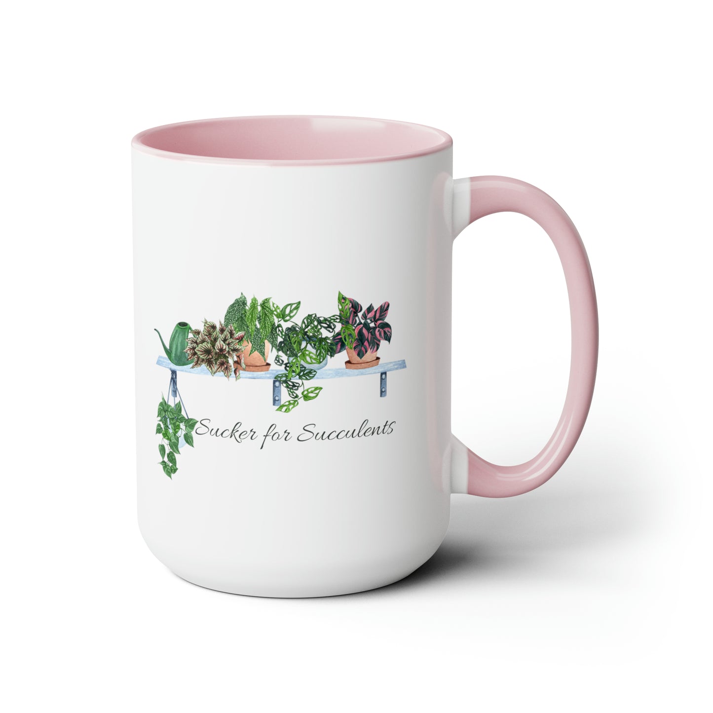 15oz Garden Themed Coffee Mug Sucker for Succulents