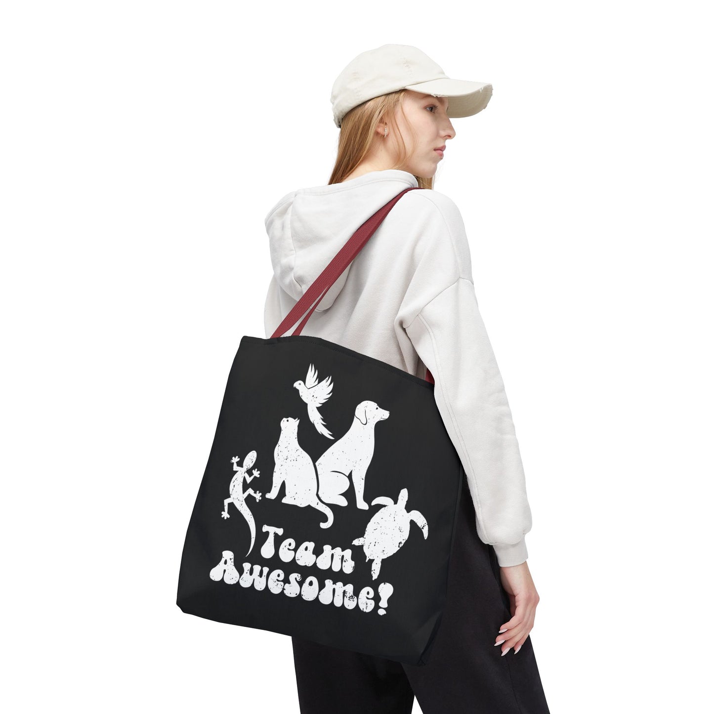 Unisex Animal Lover Lizard Cat Bird Dog Turtle Team Awesome Tote Bag