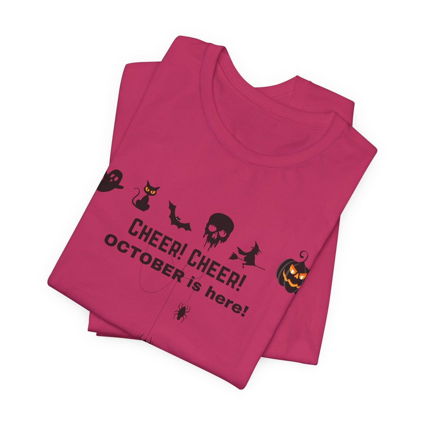 Unisex Halloween Themed Cheer Cheer October Is Here October Trick Or Treating T-Shirt