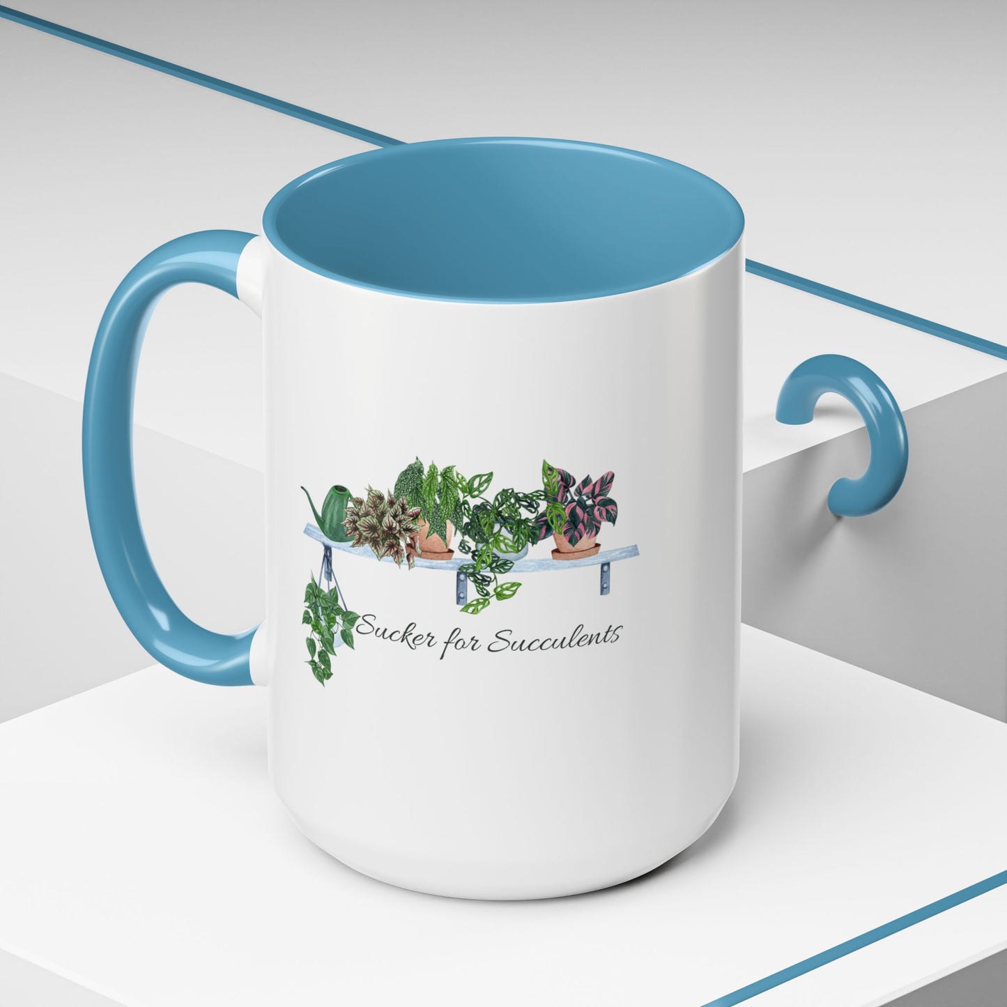 11oz/15oz Garden Themed Coffee Mug Sucker for Succulents