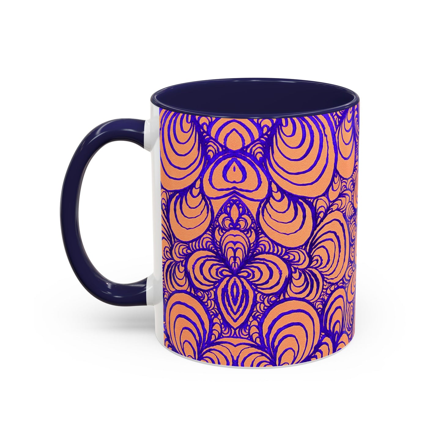 11oz Original Line Art Coffee Mug - Puzzle Panels 1 Color Pop