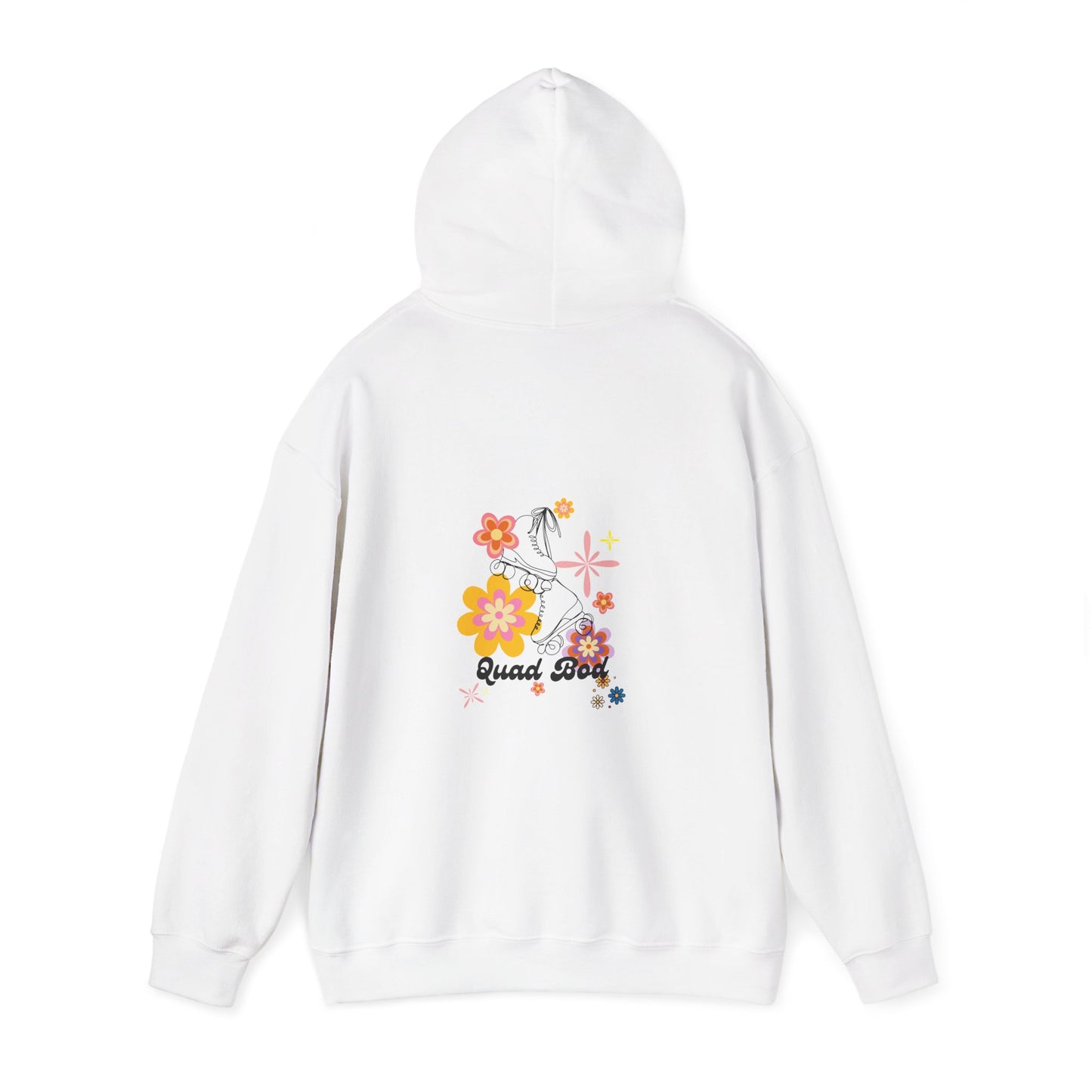 Unisex Heavy Blend™ Quad Bod Retro Vibes Rollerskater Hooded Sweatshirt