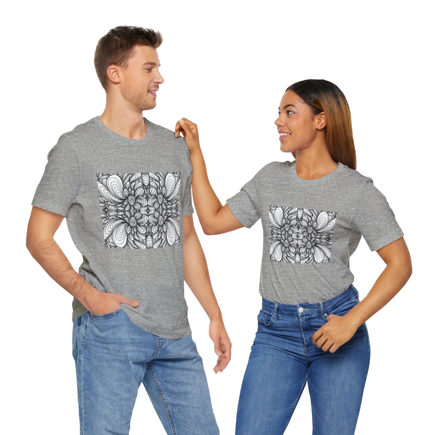 Unisex Original Line Art T-Shirt -Blooms