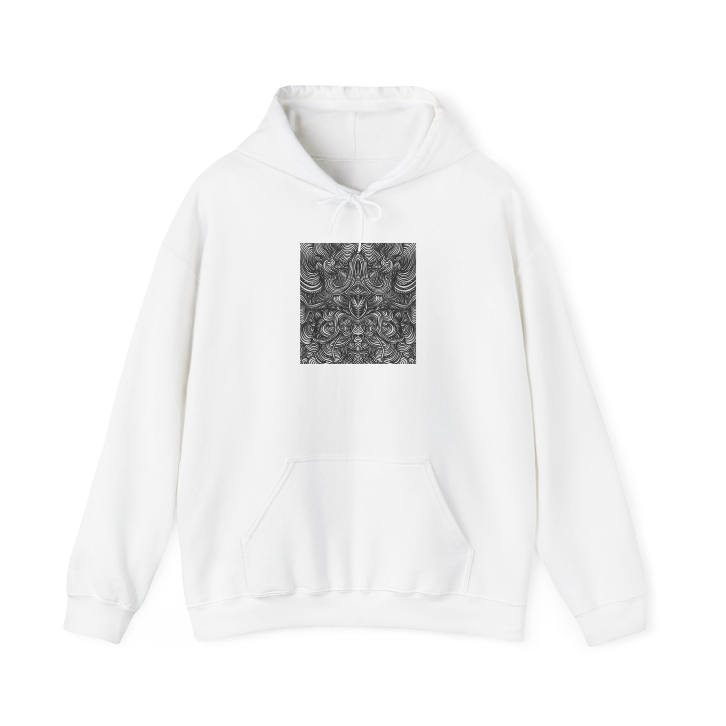 Unisex Heavy Blend™ Original Minimalist Line Art Full Size Hooded Sweatshirt - Liquid