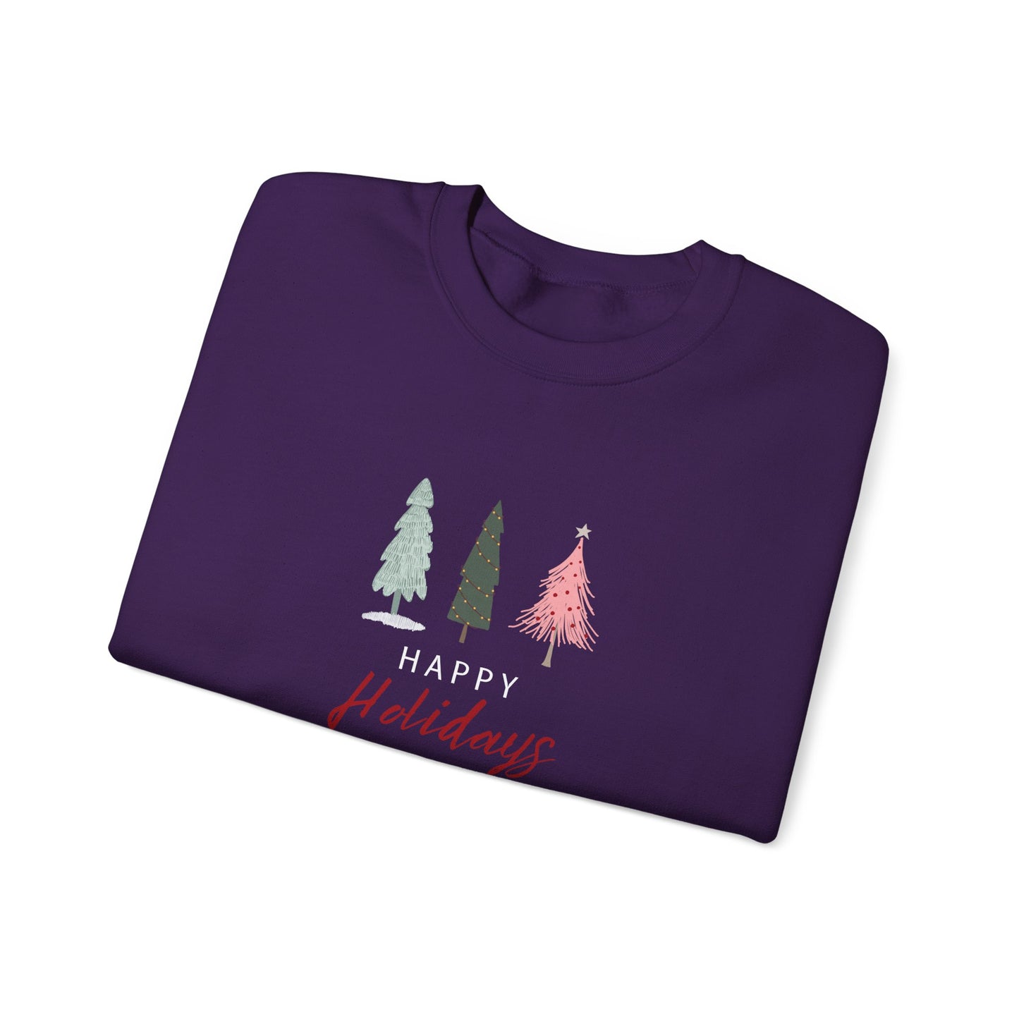 Unisex Heavy Blend Crewneck Happy Holidays Seasons Greetings Fall Sweatshirt