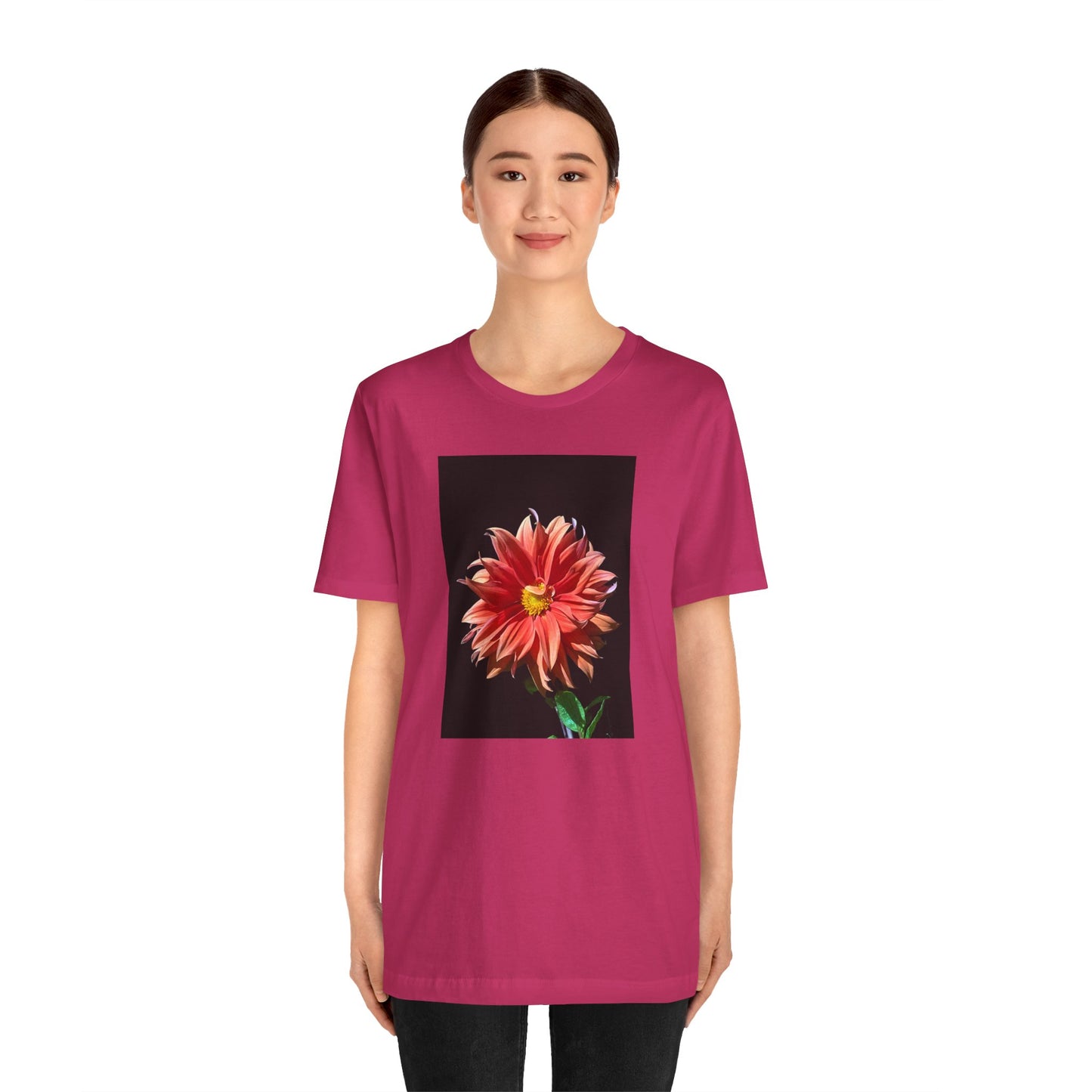 Unisex Jersey Short Sleeve Dahlia Flower T-Shirt