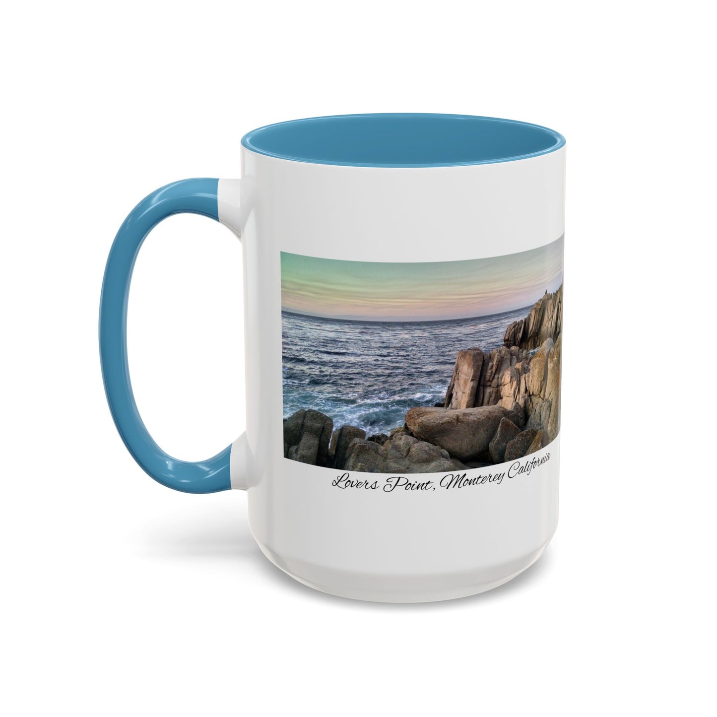 11oz/15oz Ocean View Travelers Coffee Mug Lovers Point, Monterey California San Francisco Bay Area Keepsake
