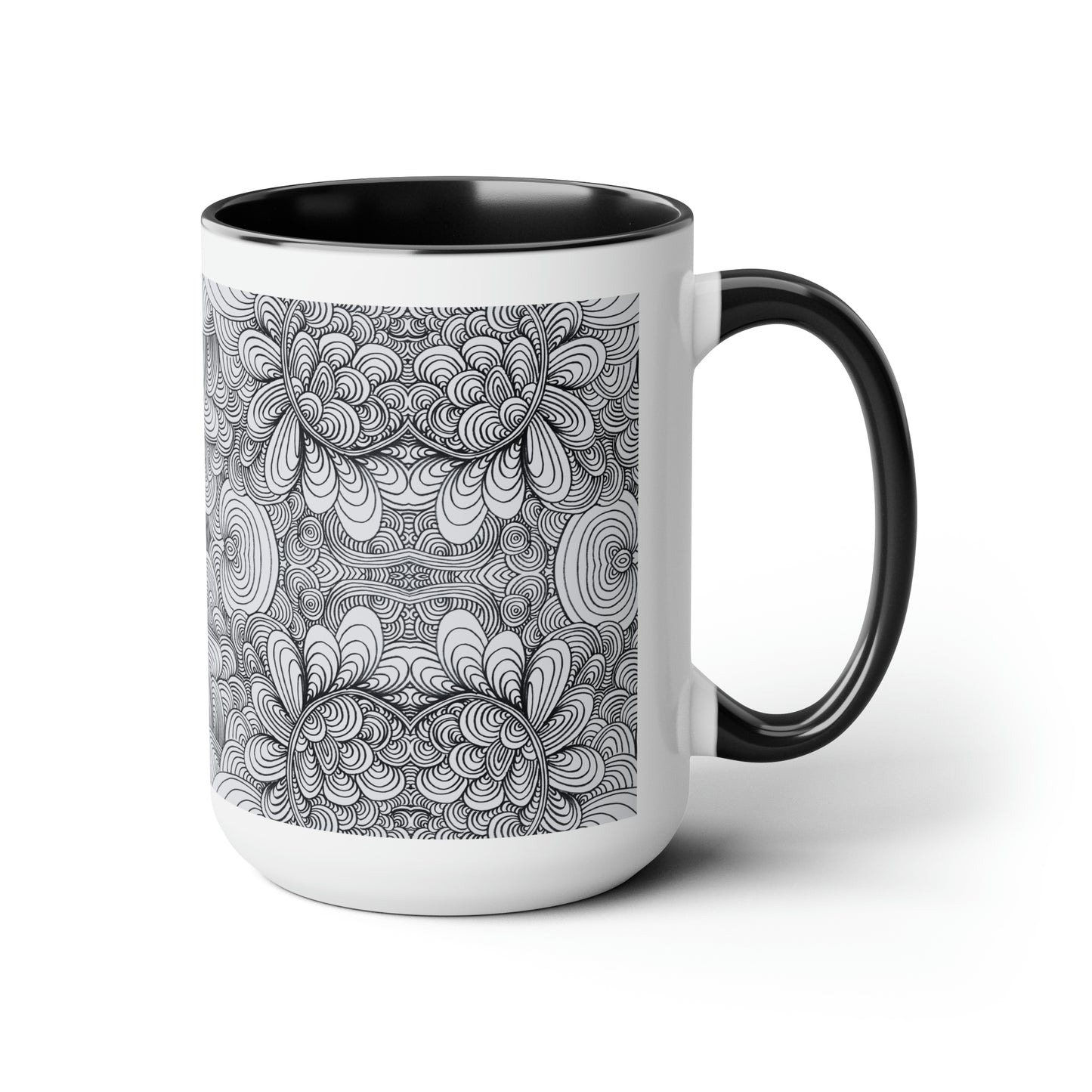 15oz Original Art Mug - Apricots Noir Mirage