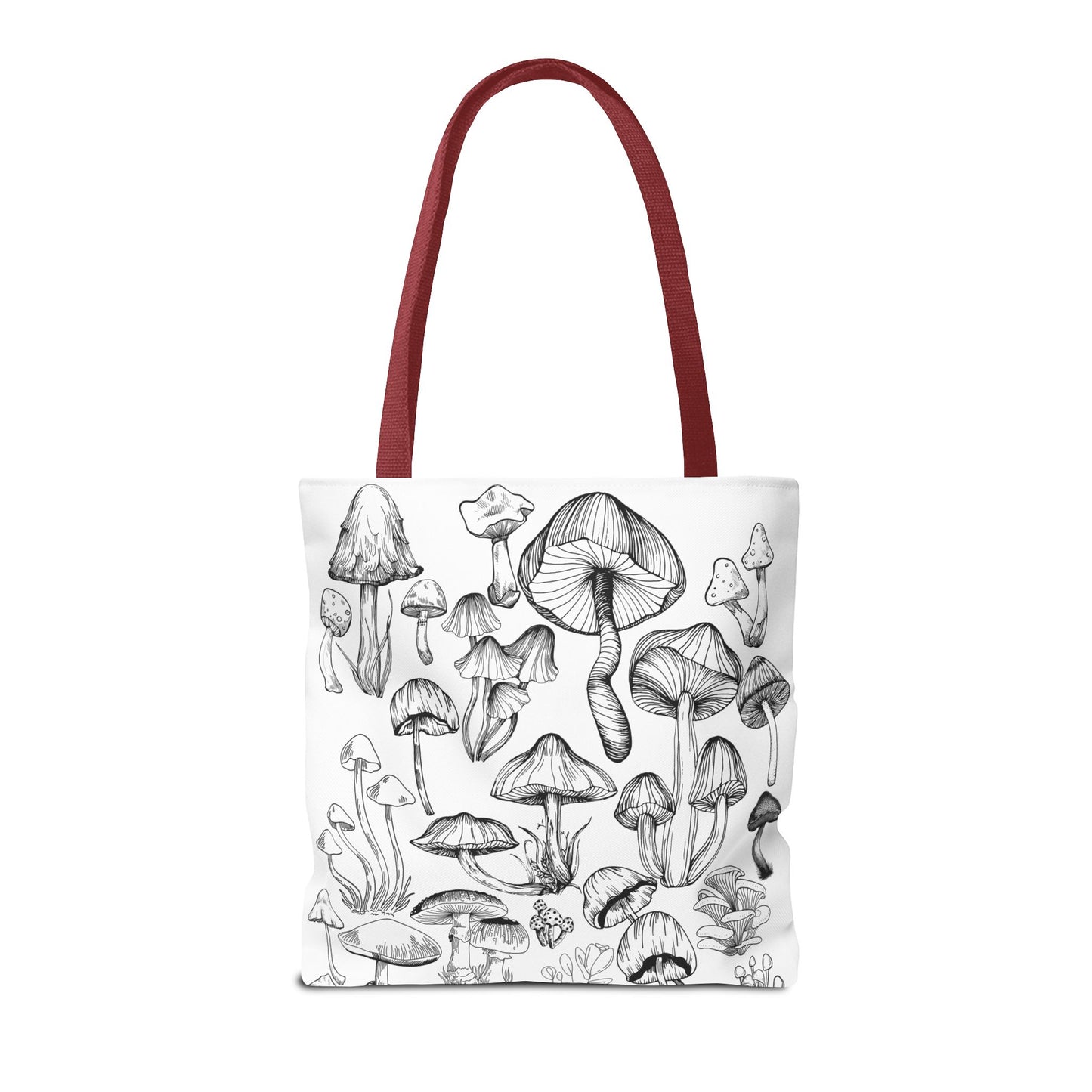 Unisex Mushroom Lover Fungi Print Toadstool Mycology Tote Bag