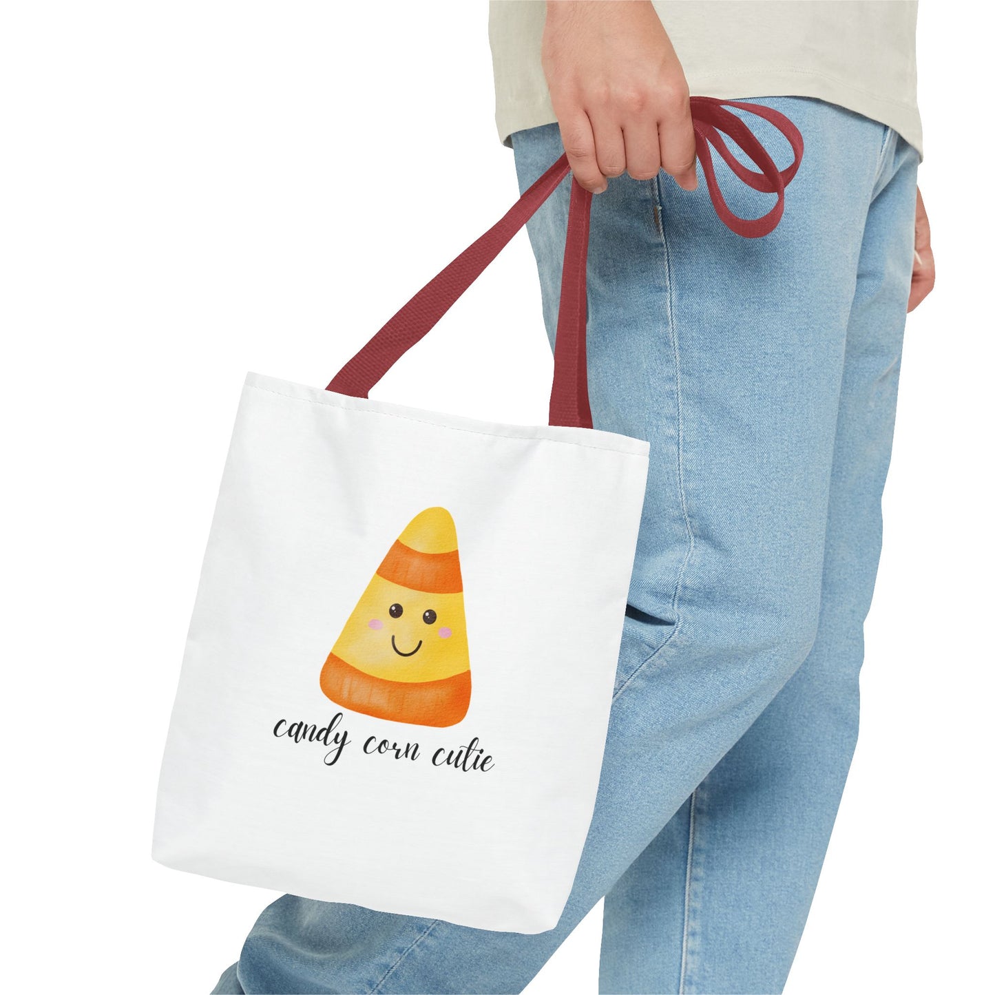 Cute Candy Corn Halloween Spooky Season Tote Trick or Treating Candy Fall Themed Reusable Lunch Bag