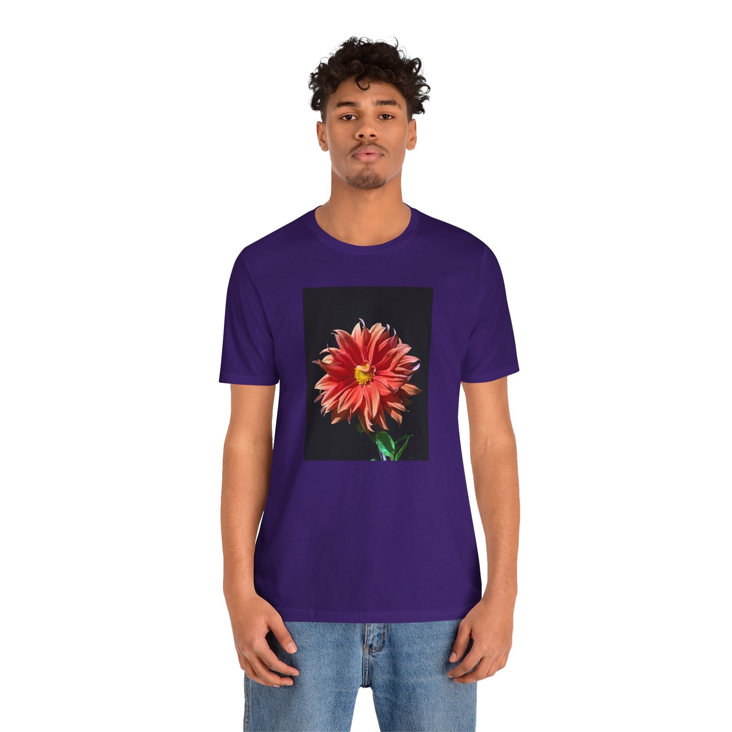Unisex Jersey Short Sleeve Dahlia Flower T-Shirt